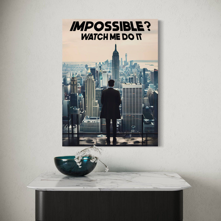 Lavagna motivazionale "Impossibile? Guarda come lo faccio" - Decorazione murale di design