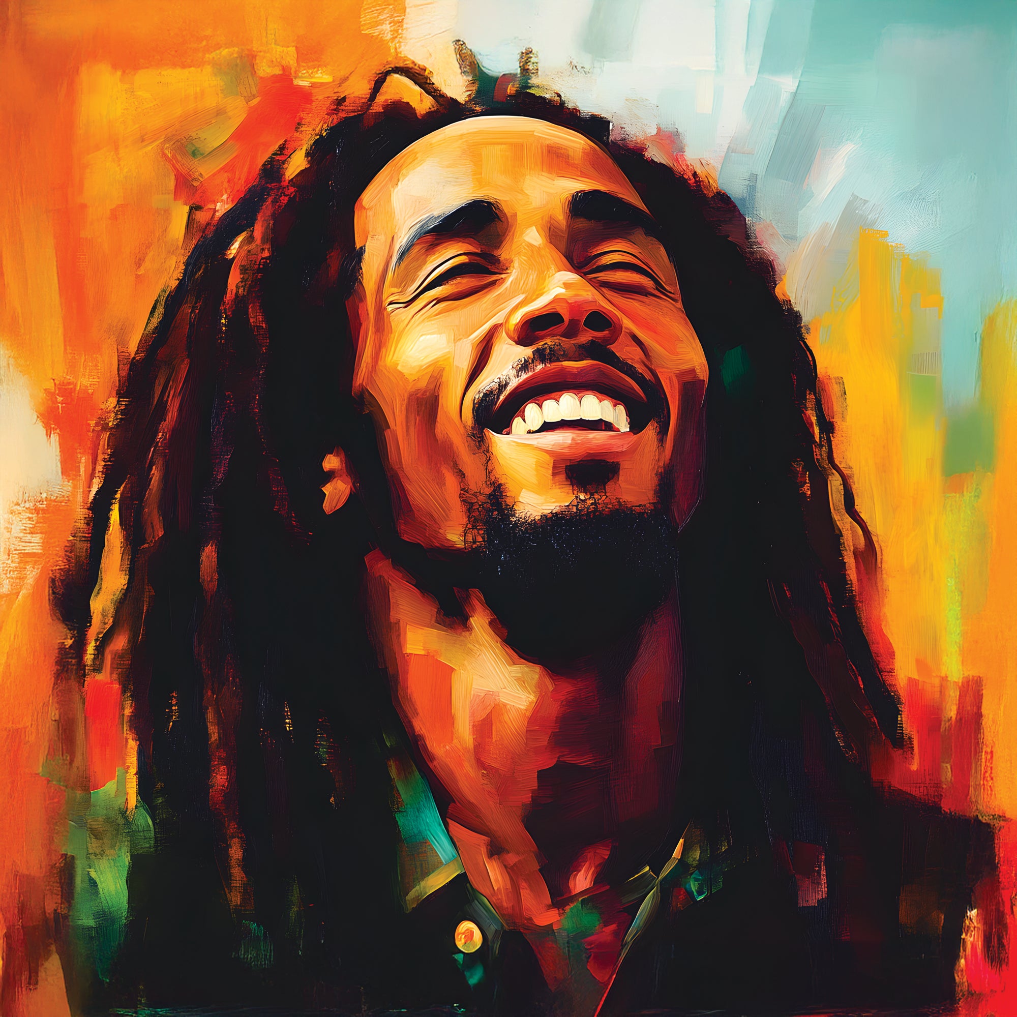 Tableau Bob Marley Couleurs - Décoration Murale Design - Fabulartz.fr