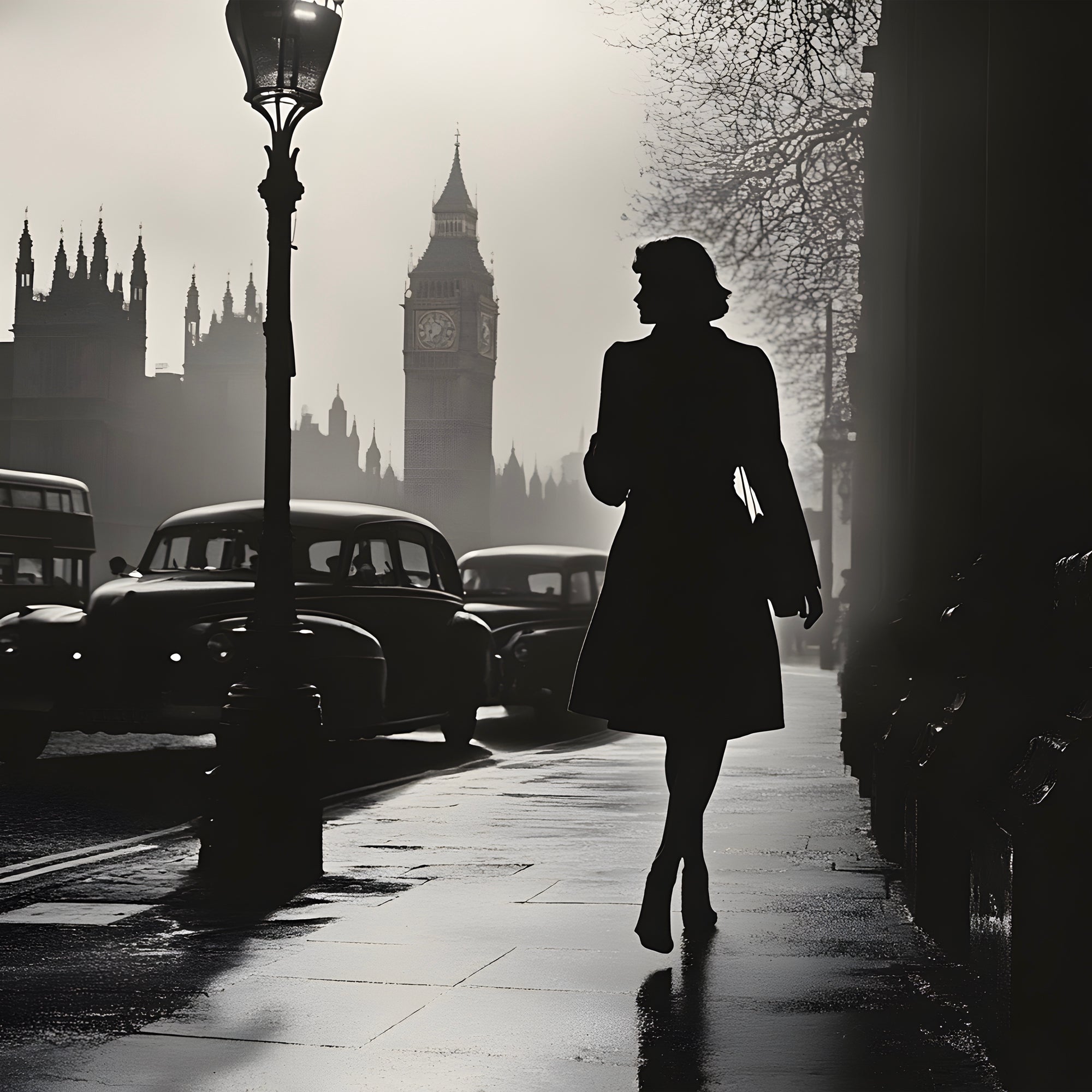 Tableau Londres Silhouette Big Ben - Décoration Murale Design - Fabulartz.fr
