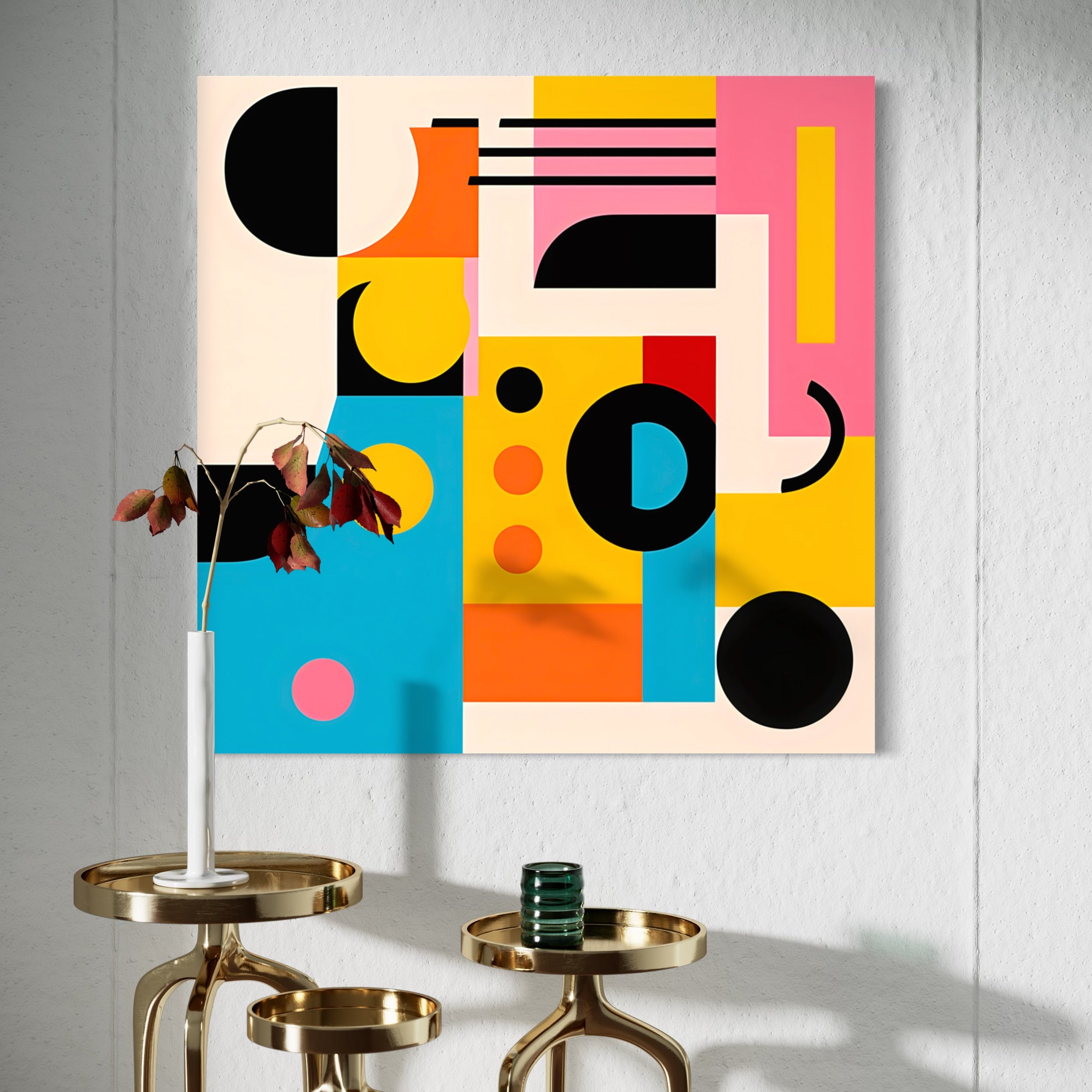 Jeu de Formes et Couleurs - Tableau Abstrait - Fabulartz.fr