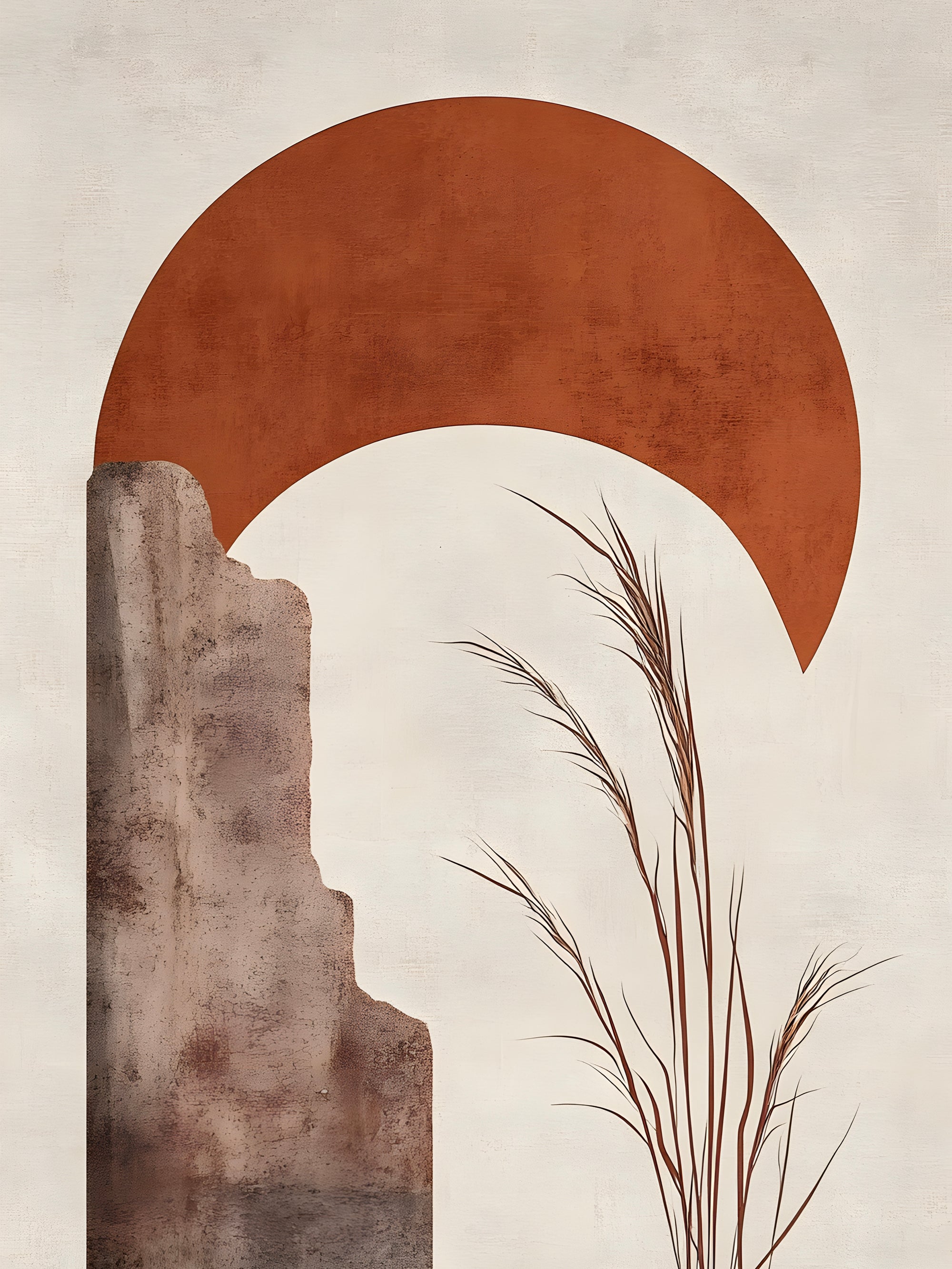 Tableau Abstrait - Éveil Rocheux