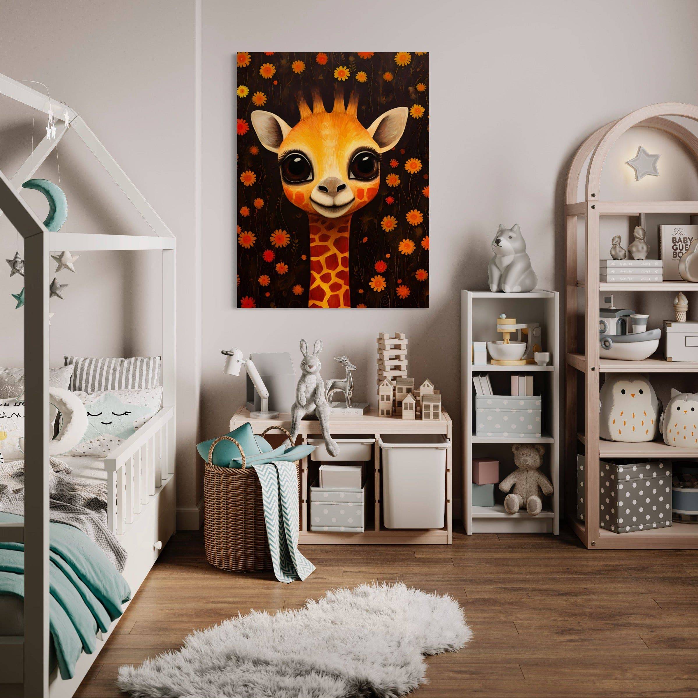 La Girafe Joyeuse - Tableau Enfant - Fabulartz.fr 