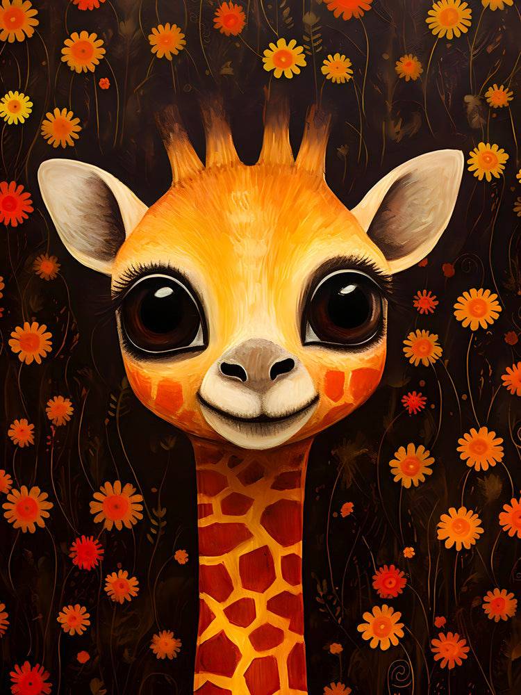La Girafe Joyeuse - Tableau Enfant - Fabulartz.fr