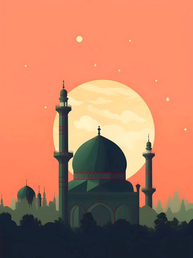 La Magie d'une Nuit Étoilée au-dessus des Dômes - Tableau Oriental - Fabulartz.fr