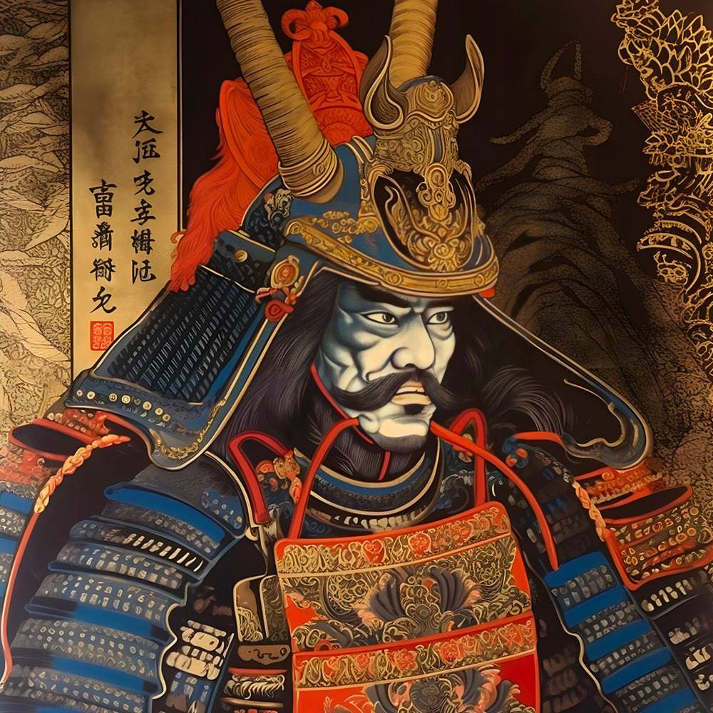 Le Guerrier Shogun - Tableau Japonais - Fabulartz.fr 