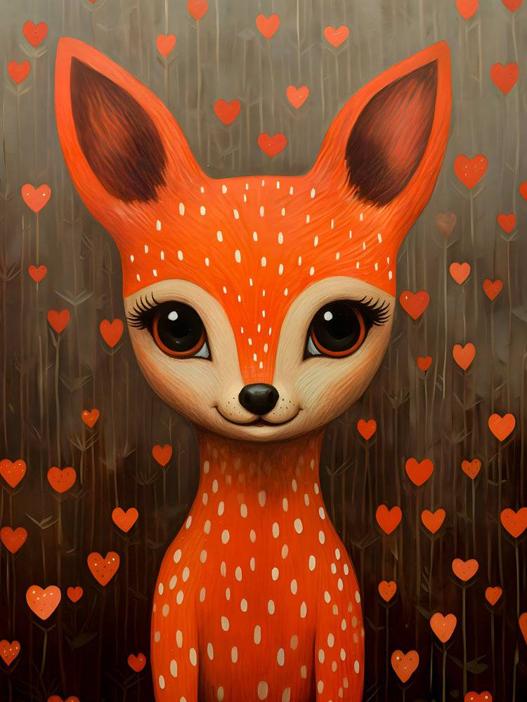 Tableau Enfant Petit Renard Des Bois - Décoration Murale Adorable