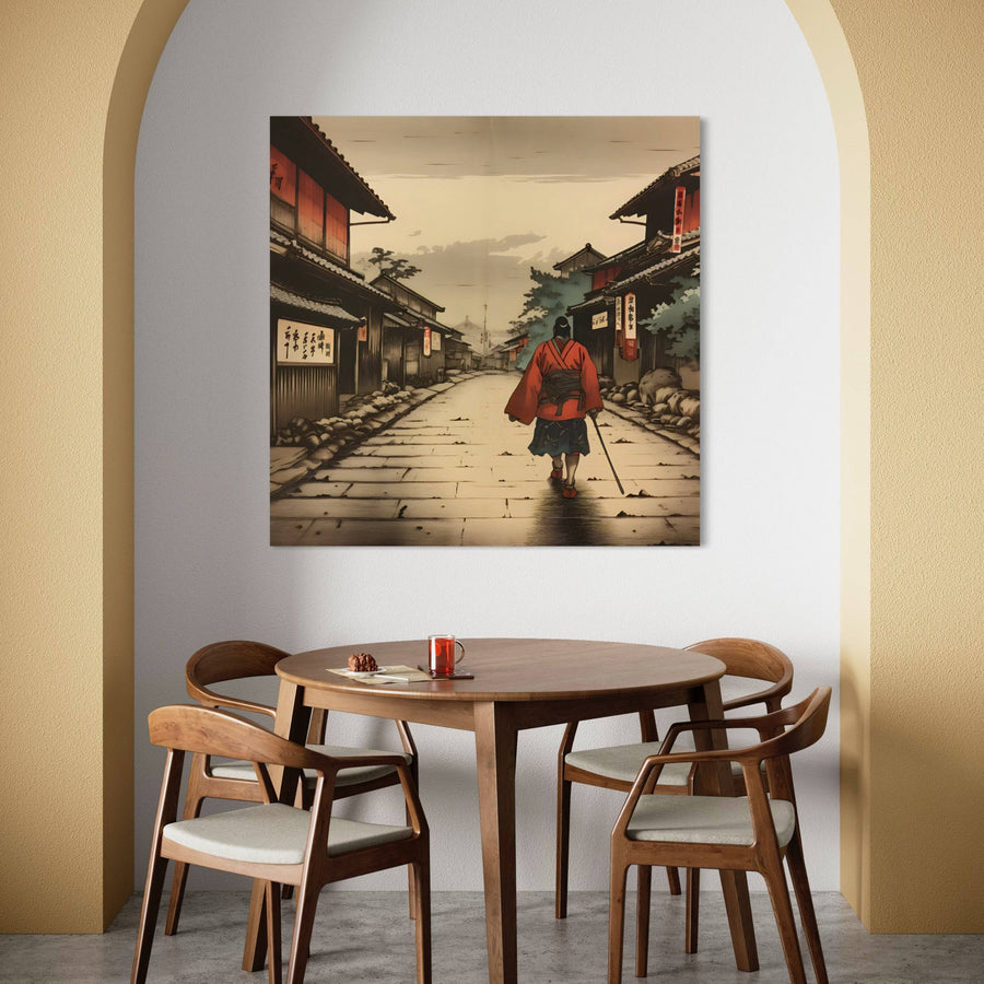 Japanese Painting The Lone Ronin - Introspective Wall Decoration