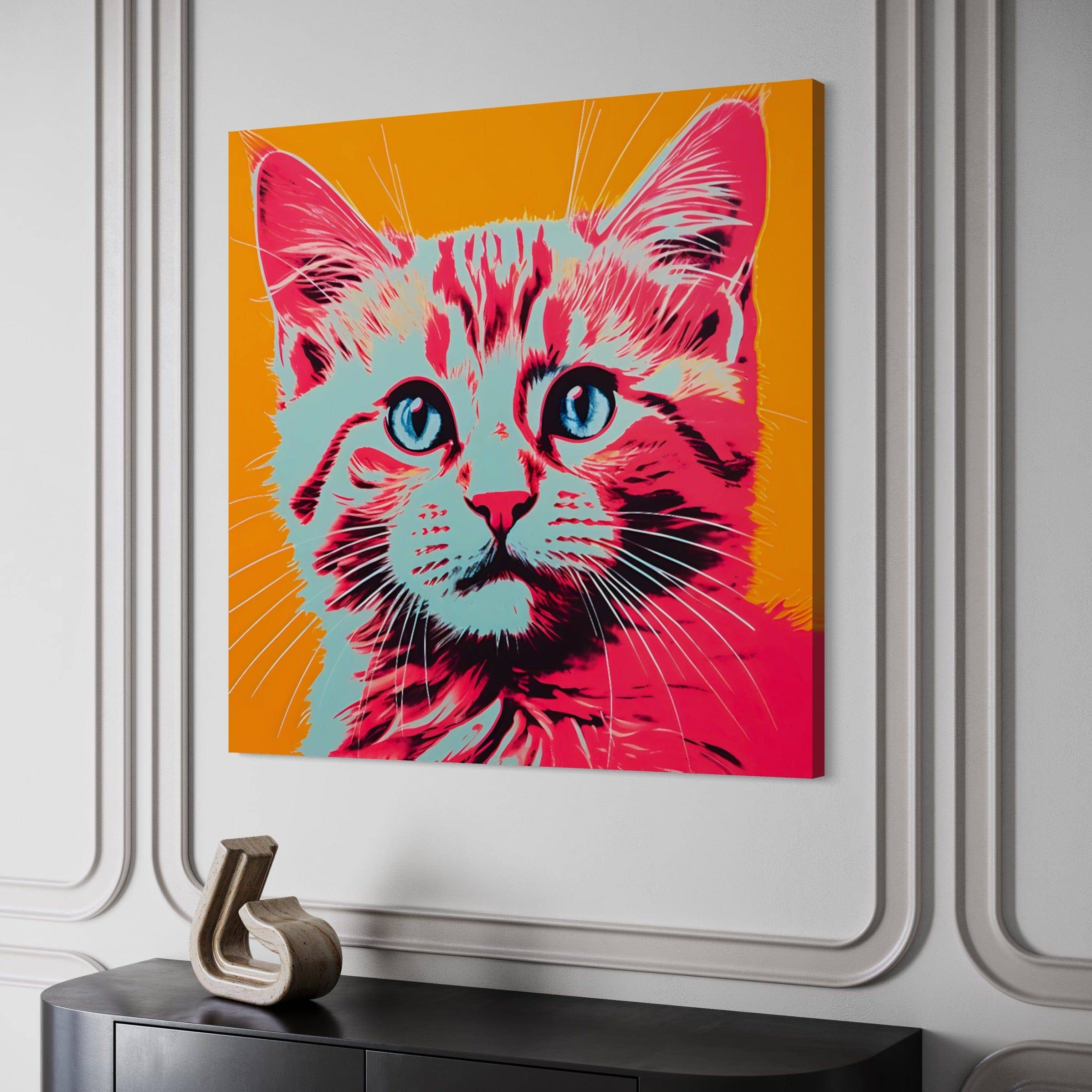 Little cat | Tableau Chat Pop Art - Fabulartz.fr
