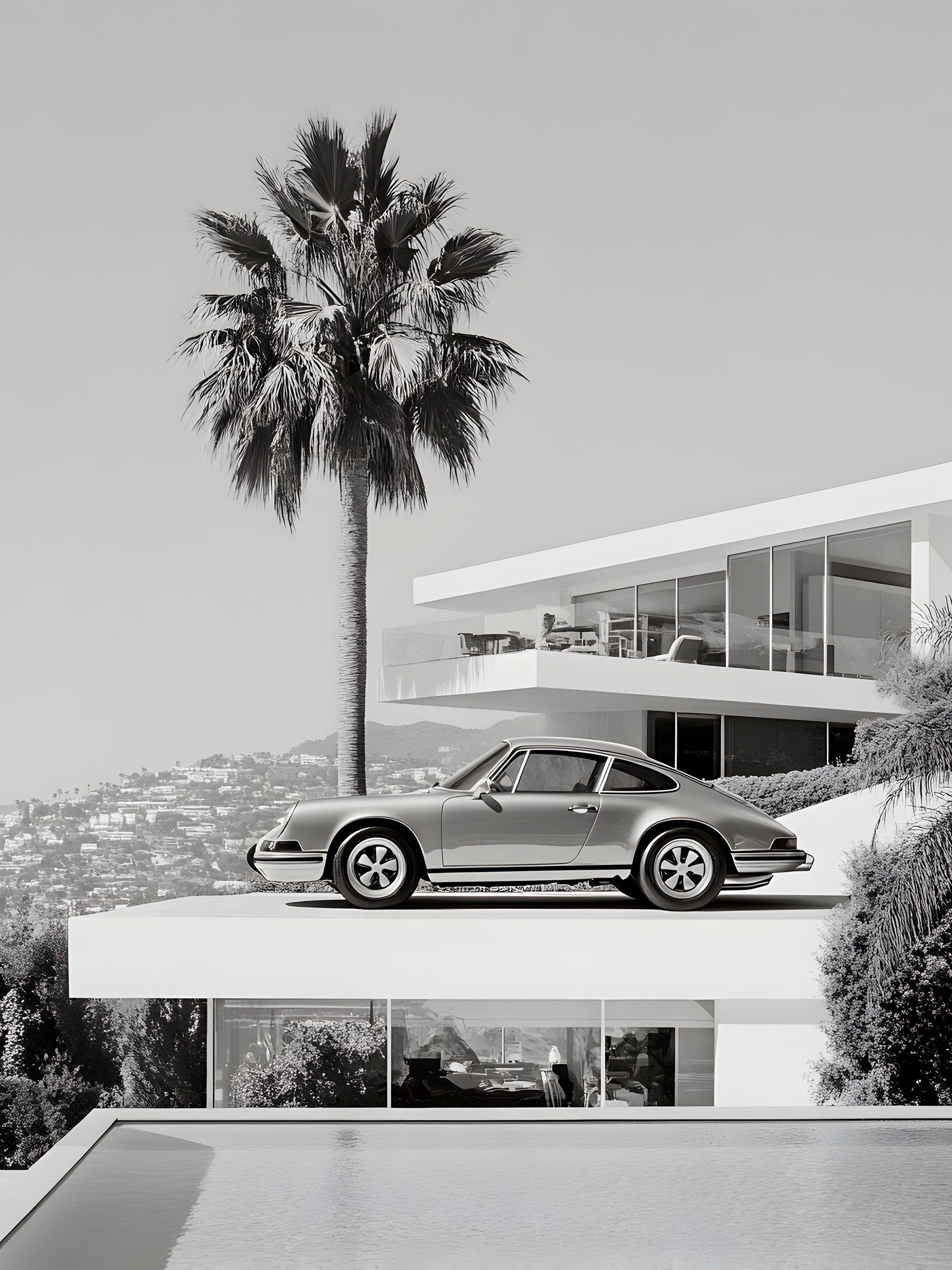 Quadro d'epoca Porsche 911 Carrera - Cornice moderna per decorazione murale