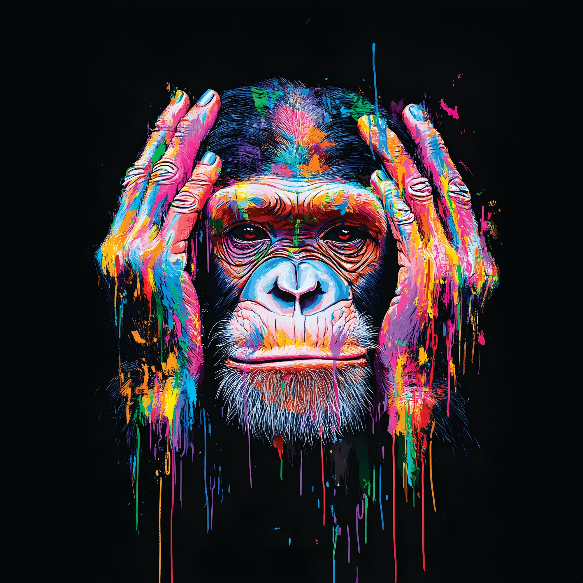 Tableau Singe Pensif - Décoration Murale Design