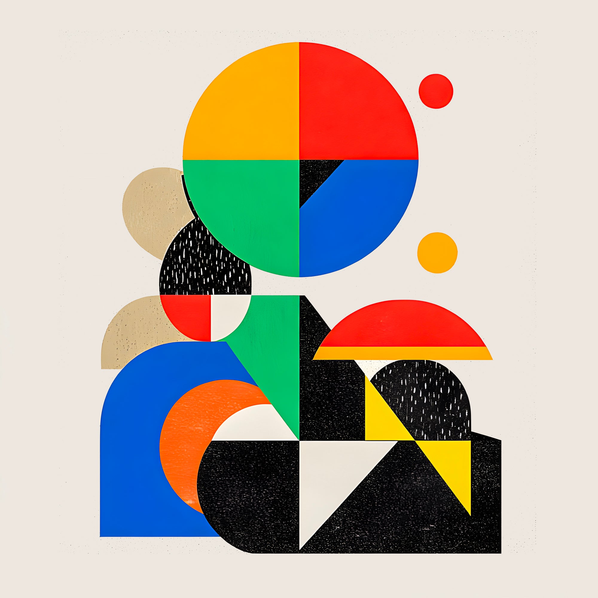 Tableau Abstrait - Géométrie Colorée