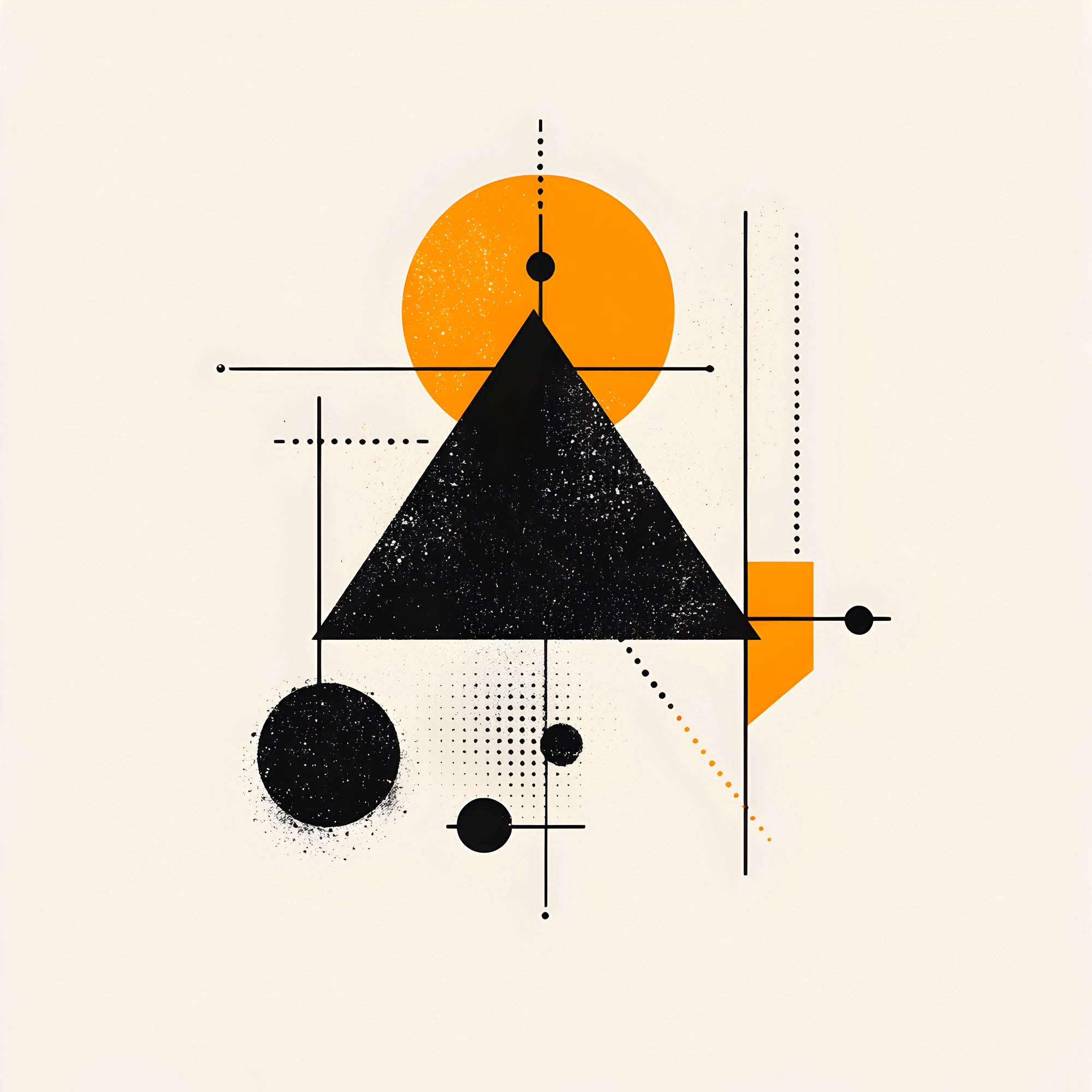 Tableau Abstrait - Équilibre des Formes