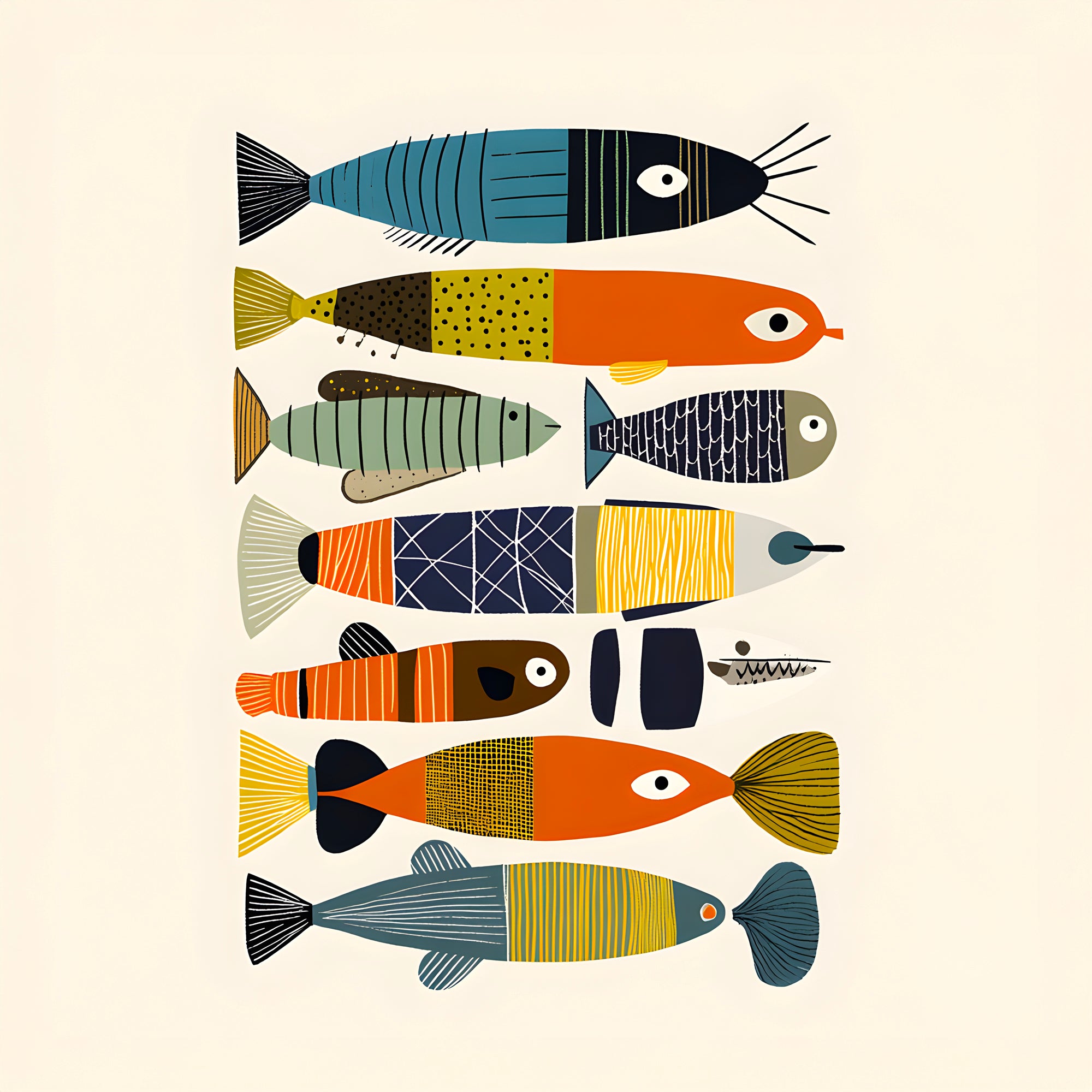 Tableau Abstrait - Carnaval Marin