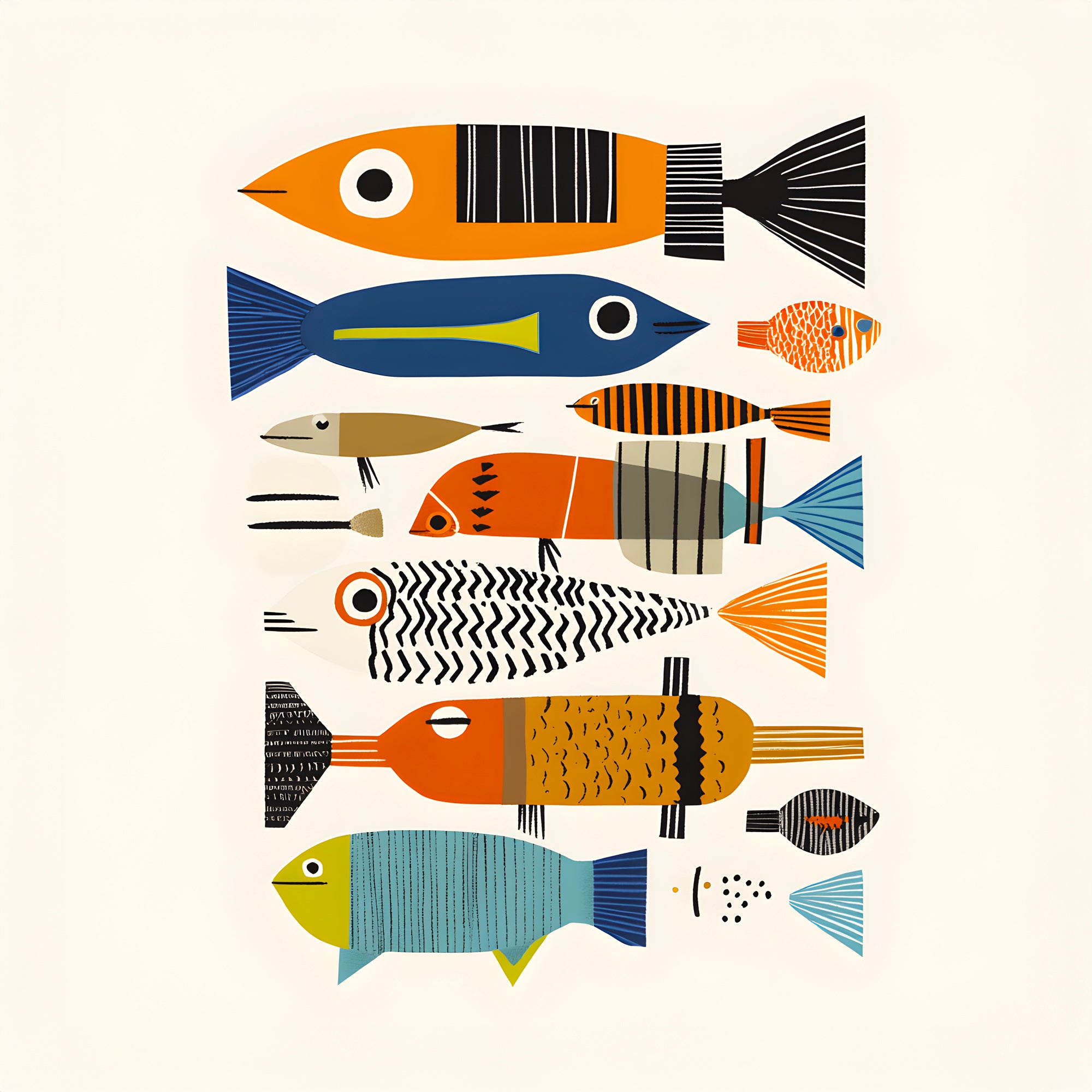 Tableau Abstrait - Parade Aquatique