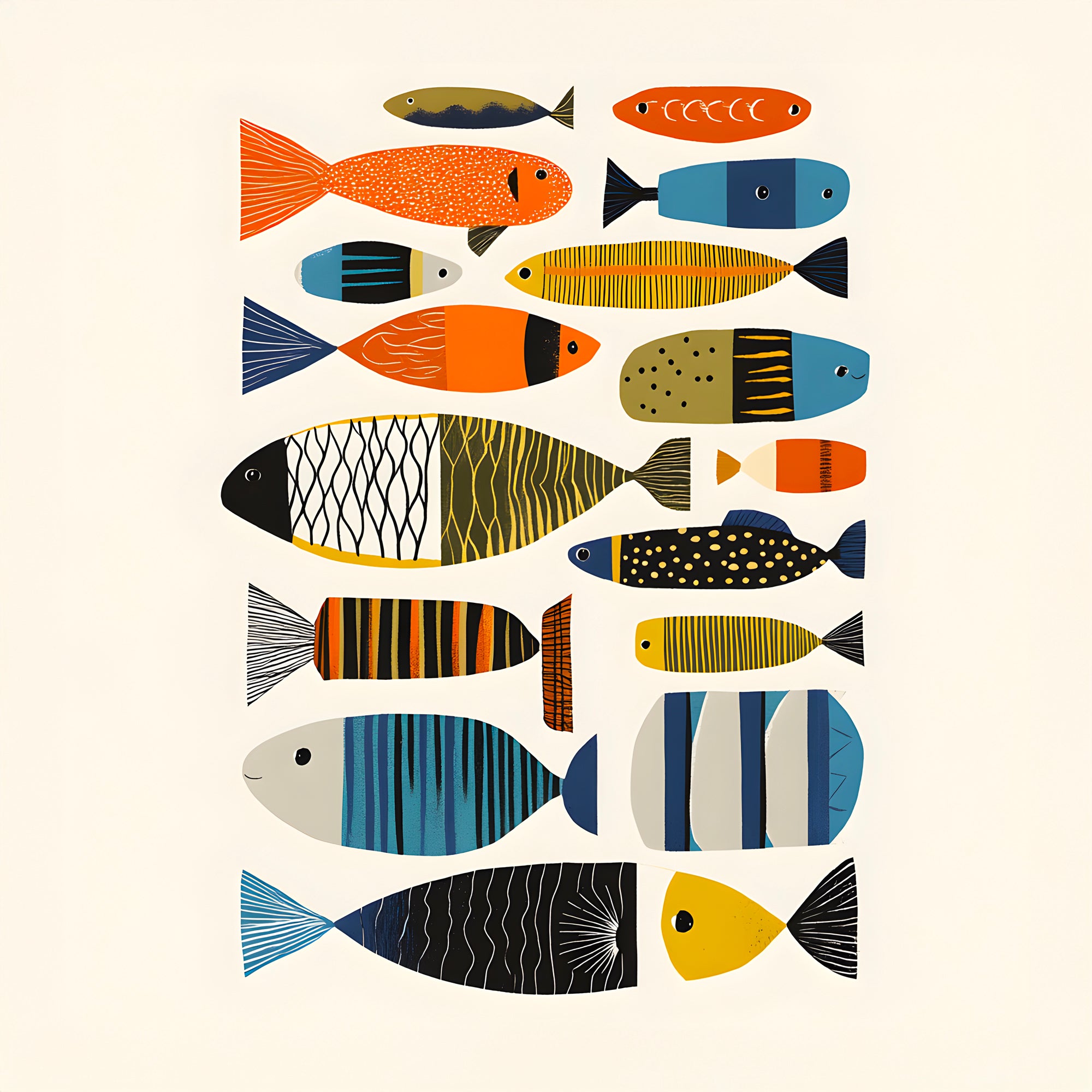 Tableau Abstrait - Mosaïque Marine