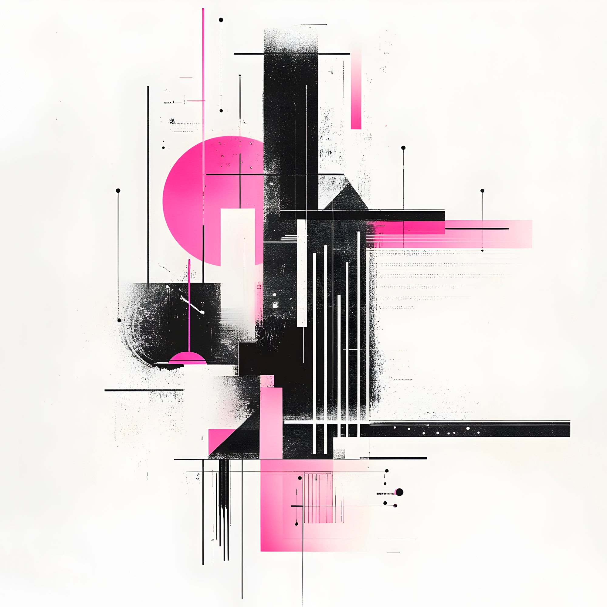 Tableau Abstrait - Structures en Contraste