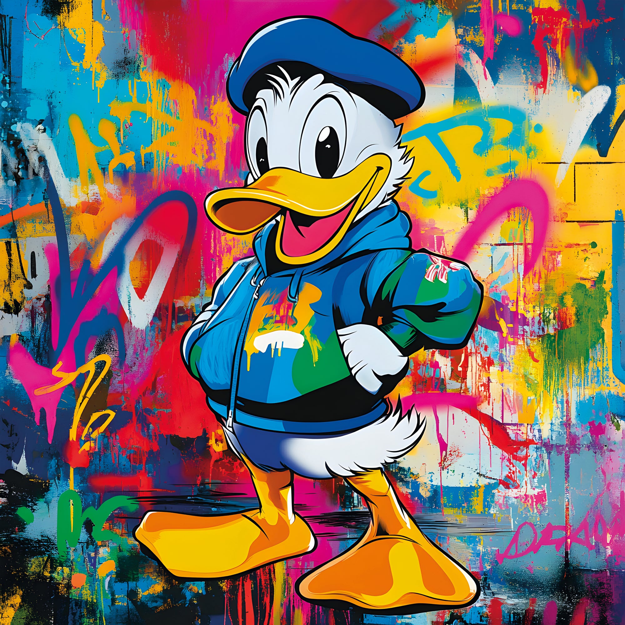 Tableau Donald Graffiti - Décoration Murale Design - Fabulartz.fr