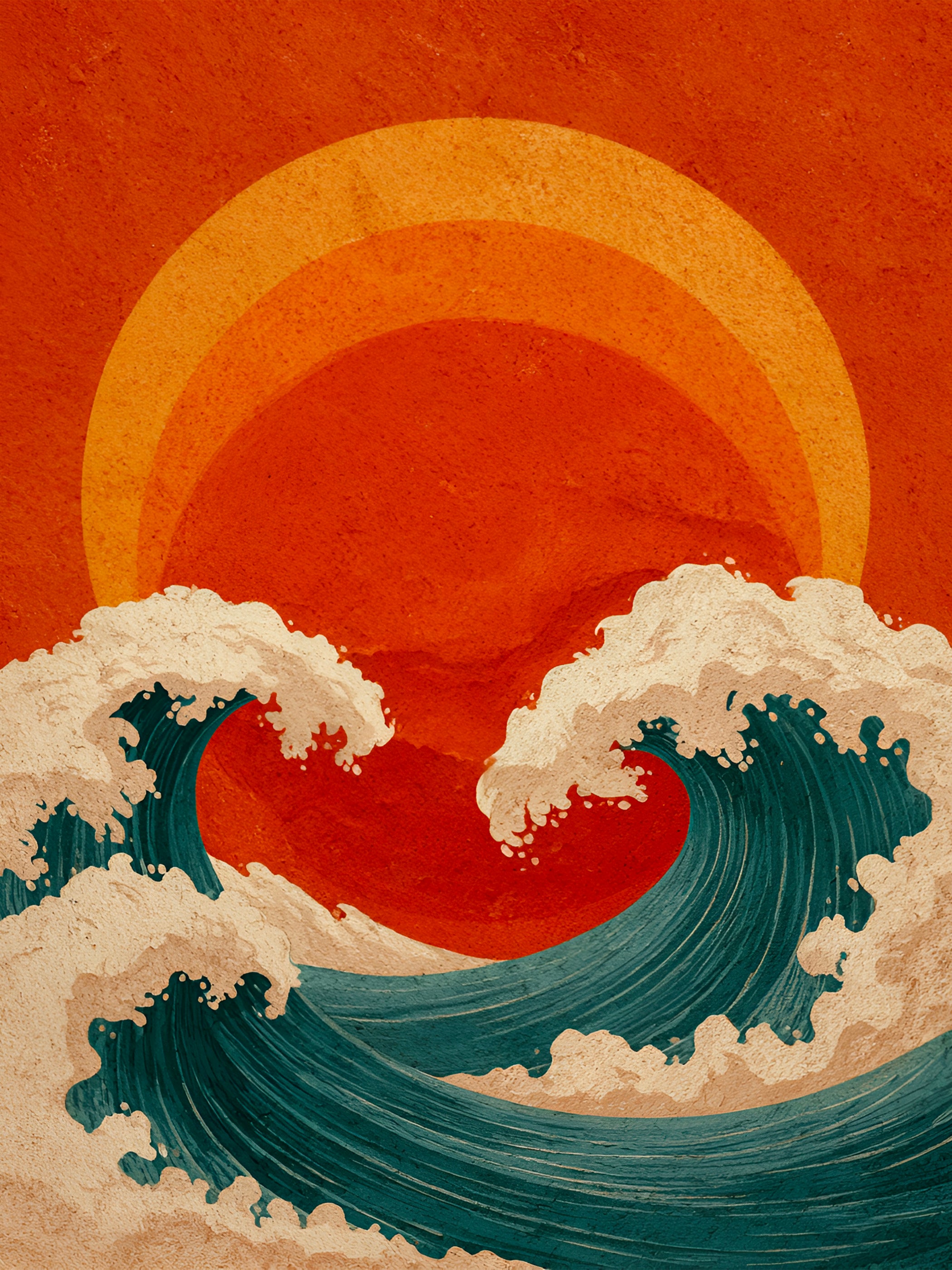 Tableau Coastal Luxe Vagues Océan & Soleil Méditerranéen