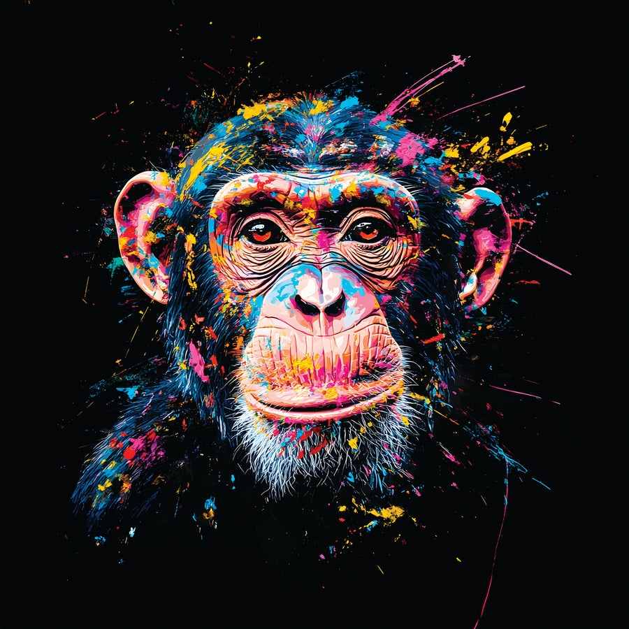Tableau Singe Coloré - Déco Murale Design