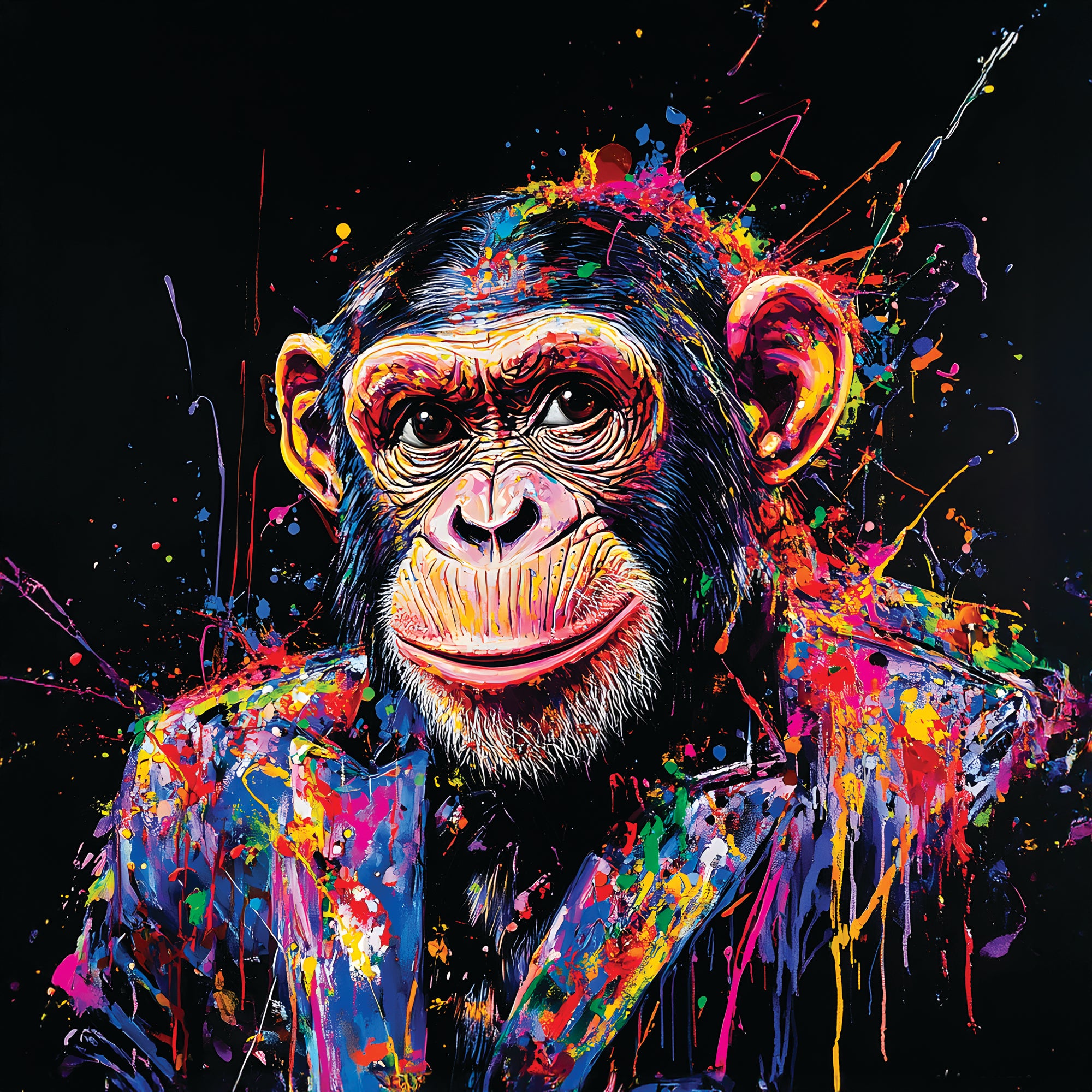 Elegant monkey painting - Cadre Déco Moderne et Design