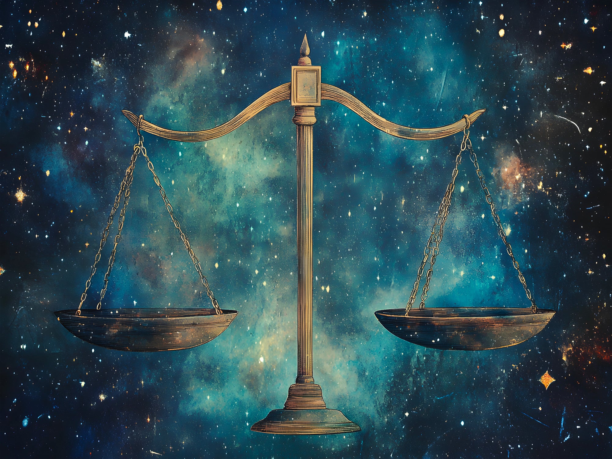 Tableau Signe Astrologique Balance Harmonie - Cadre Déco - Fabulartz.fr