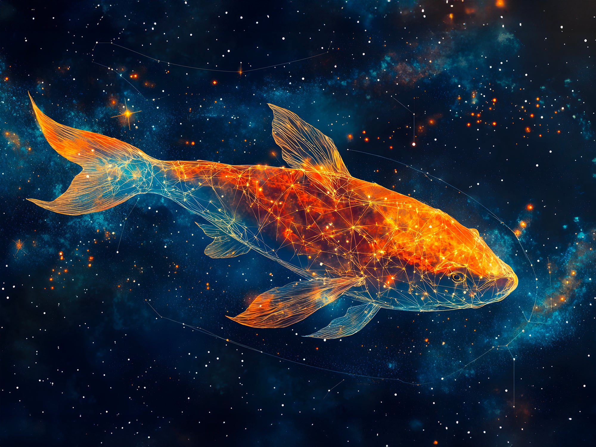 Tableau Signe Astrologique Poisson - Décoration Murale - Fabulartz.fr