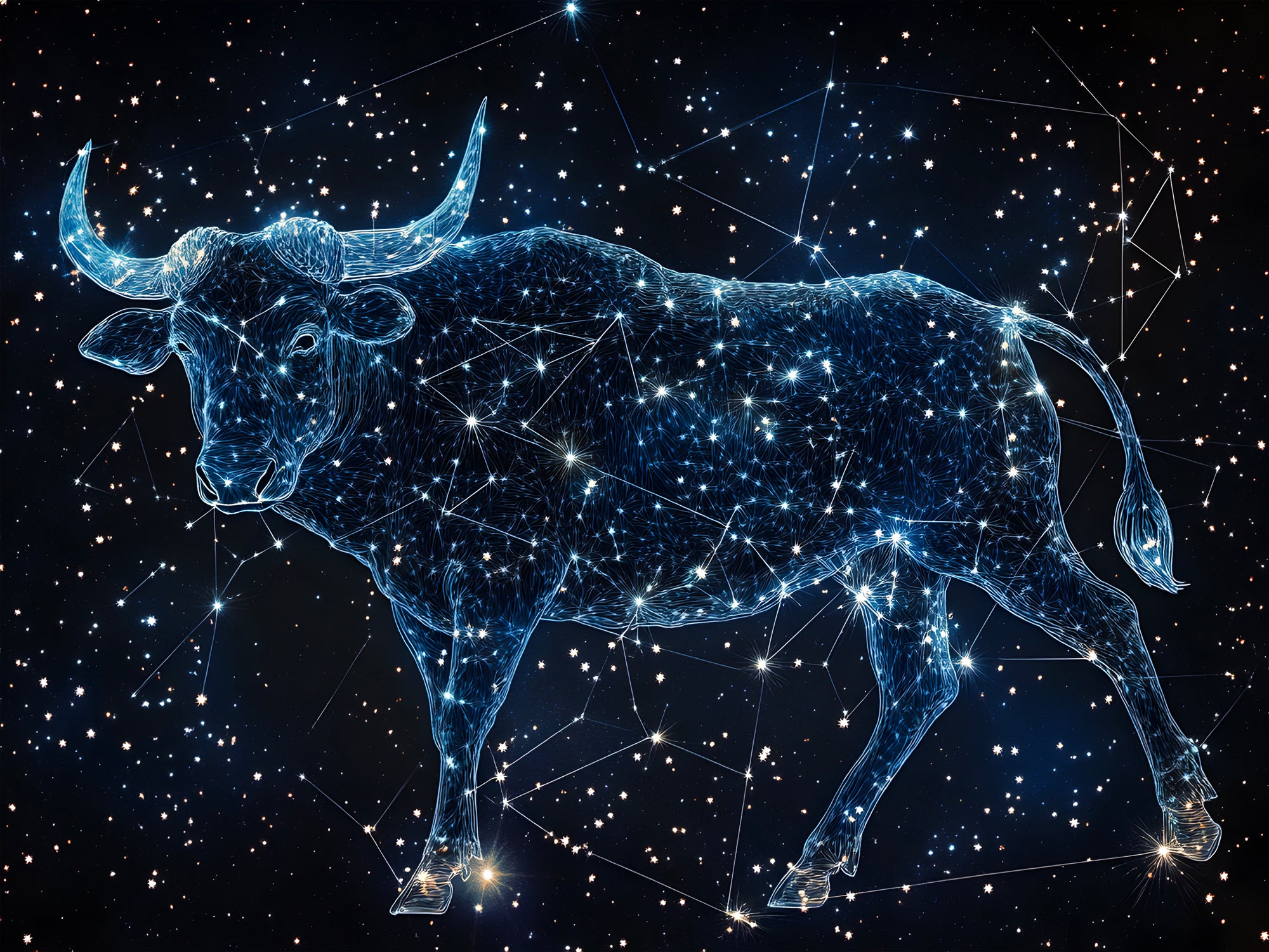 Tableau Signe Astrologique Taureau Constellation - Cadre Déco - Fabulartz.fr