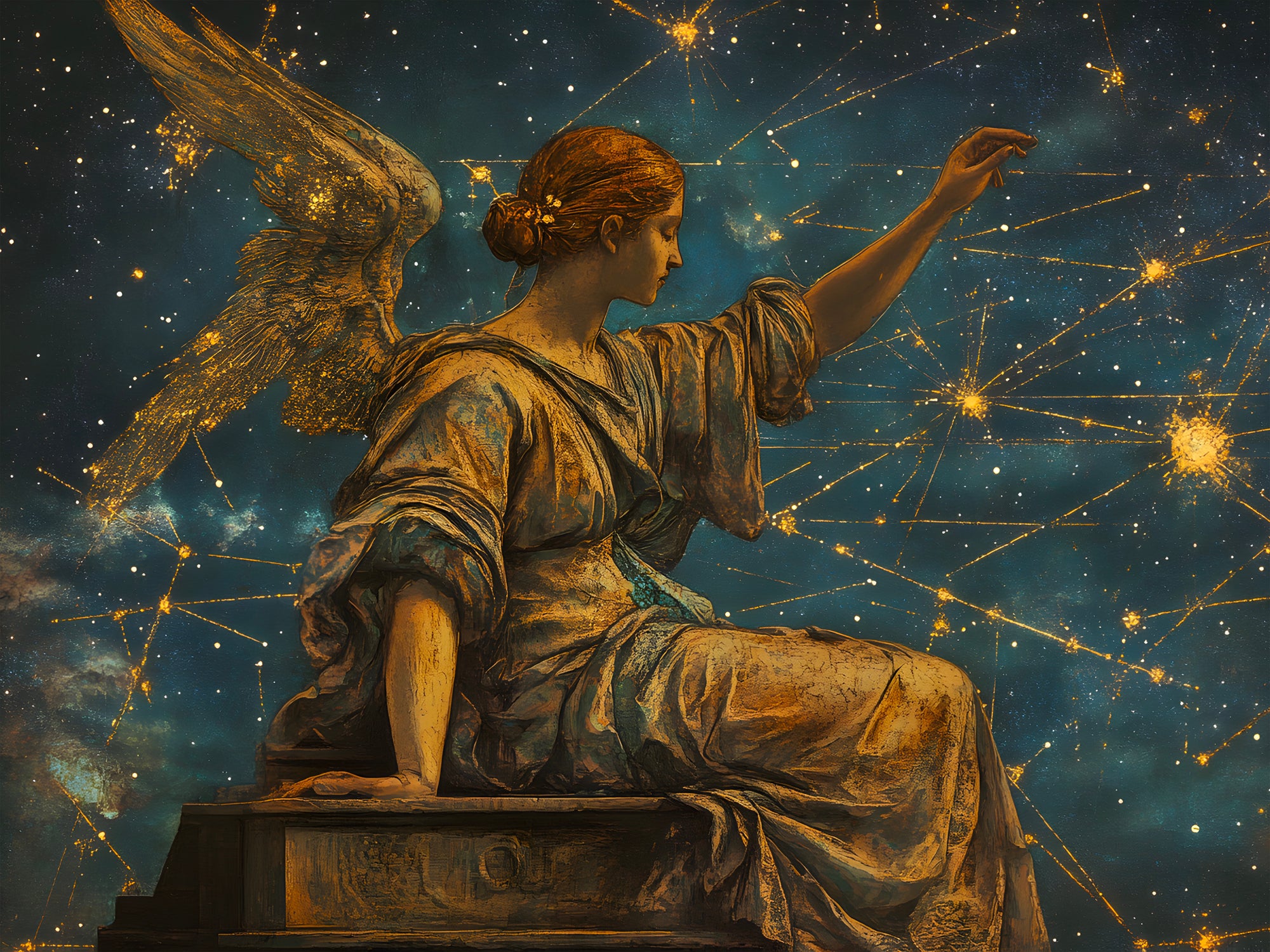 Tableau Signe Astrologique Ange - Déco Murale Design - Fabulartz.fr