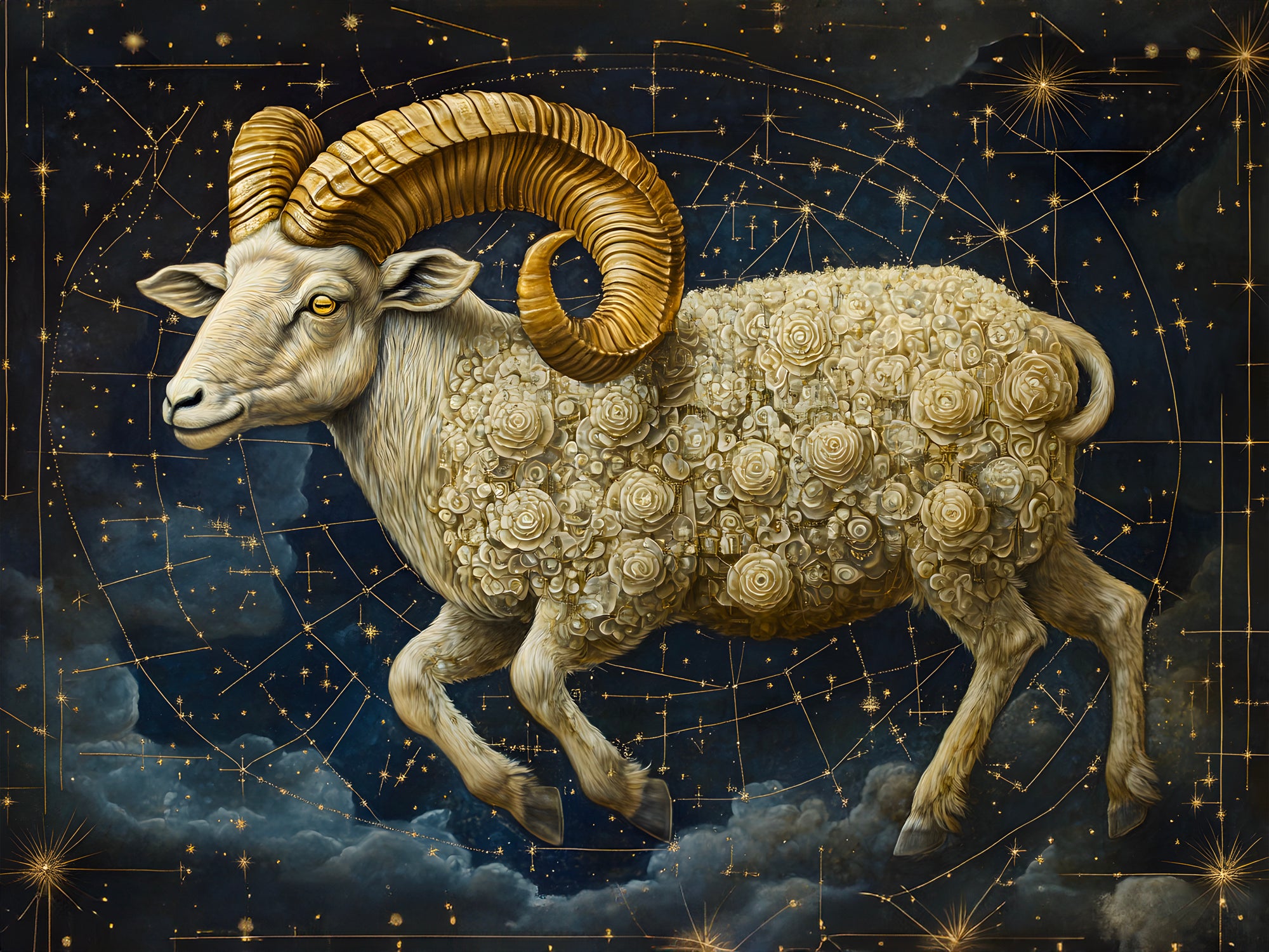 Tableau Signe Astrologique Bélier - Déco Murale Design - Fabulartz.fr