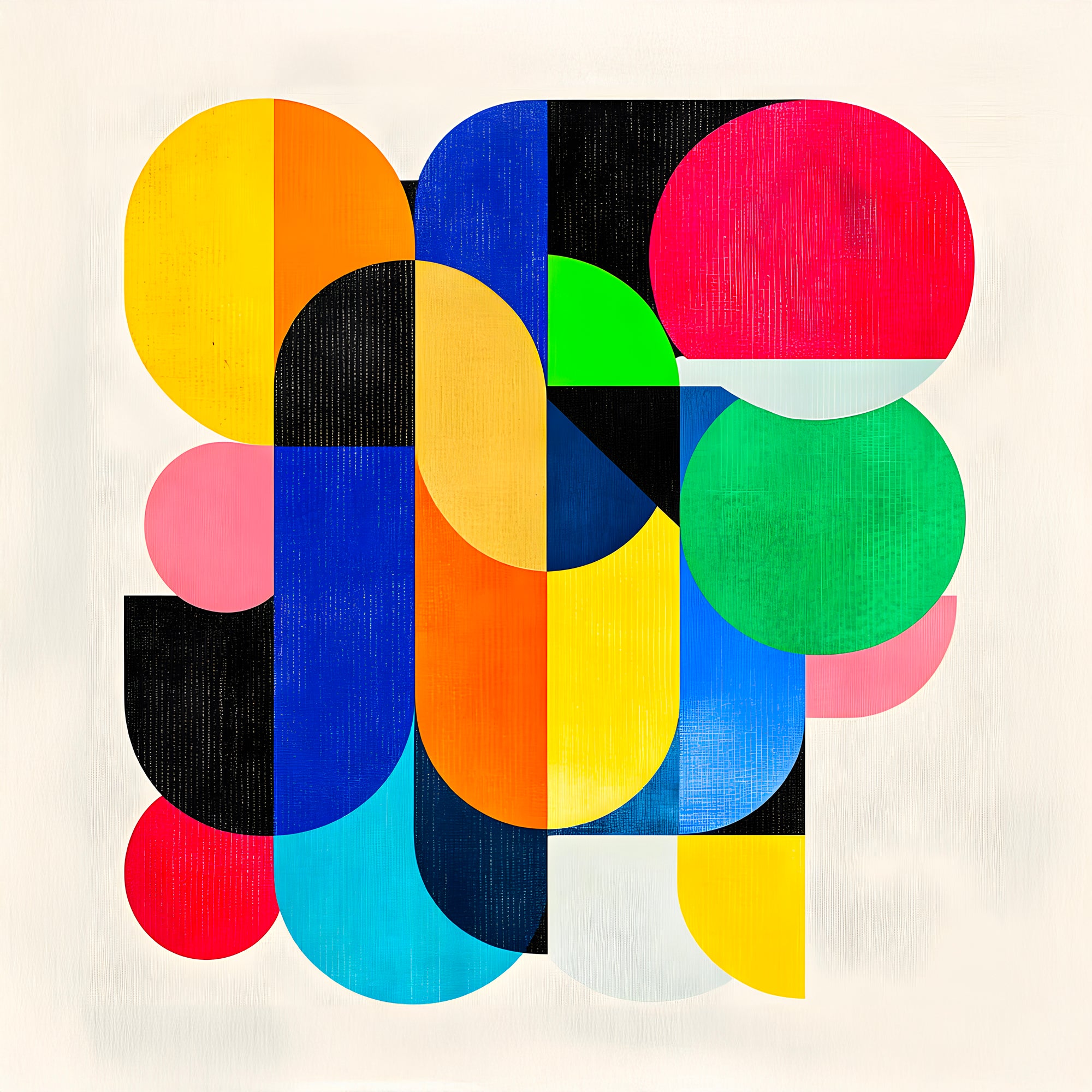 Tableau Abstrait - Fusion Chromatique