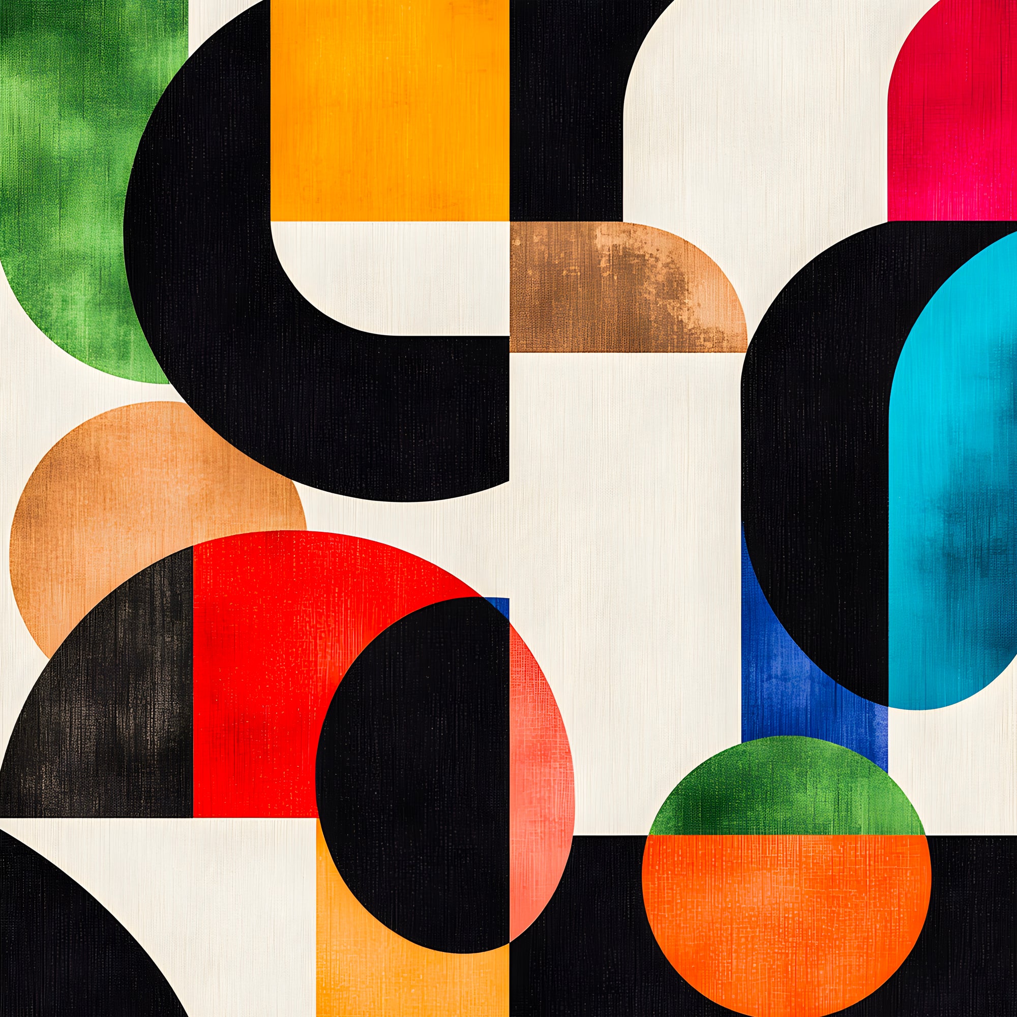 Tableau Abstrait - Rythme Chromatique