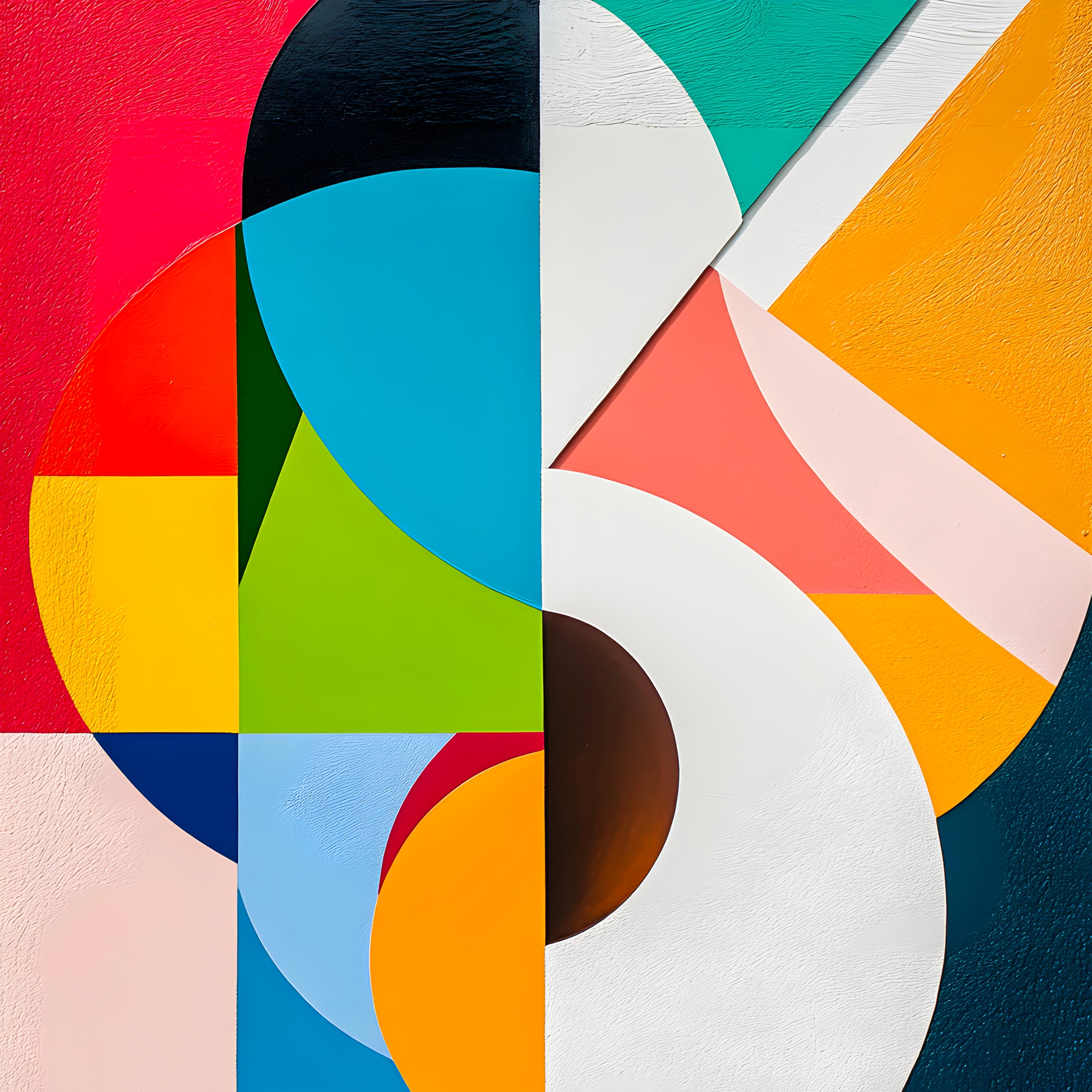 Tableau Abstrait - Cercles en Mouvement