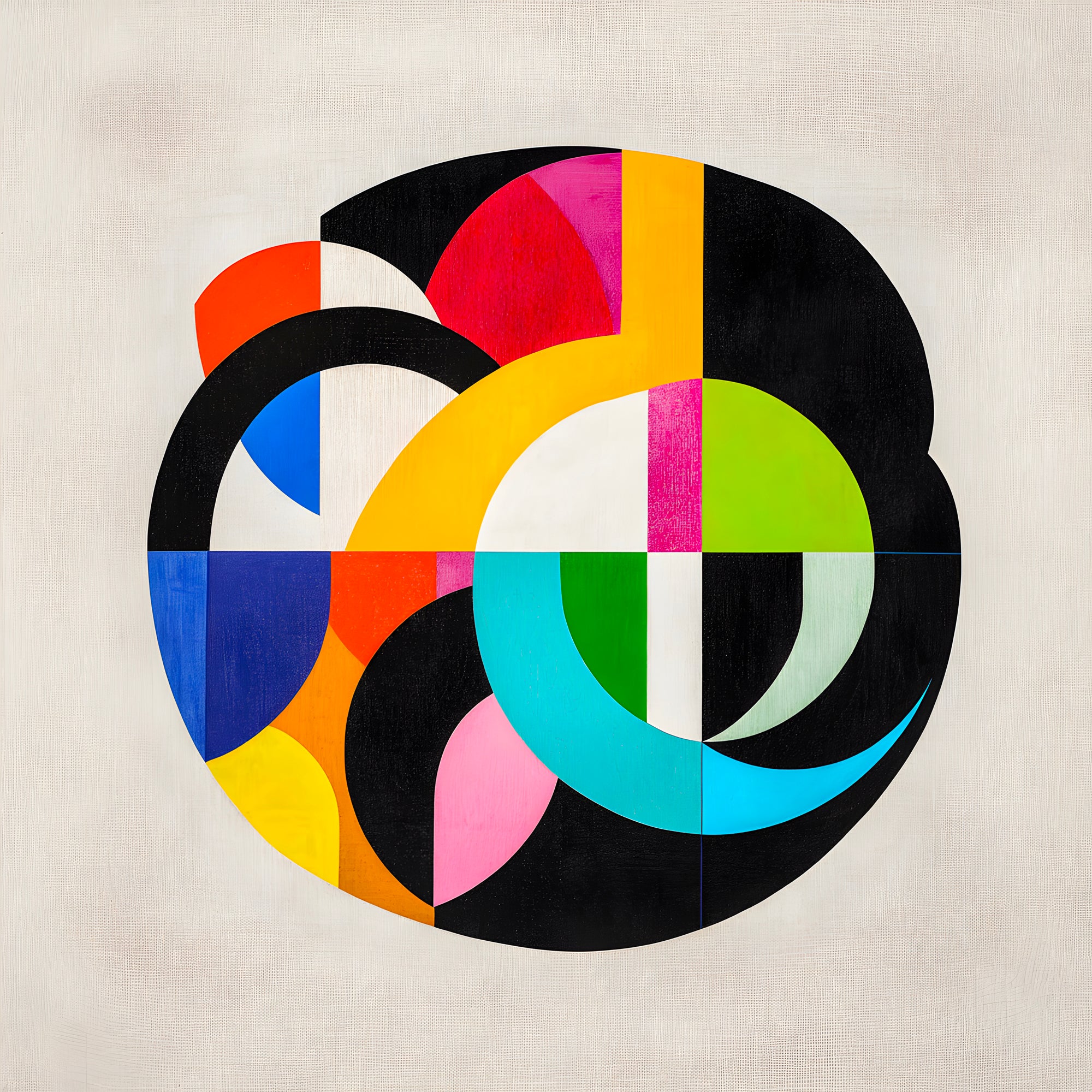 Tableau Abstrait - Rythme Circulaire