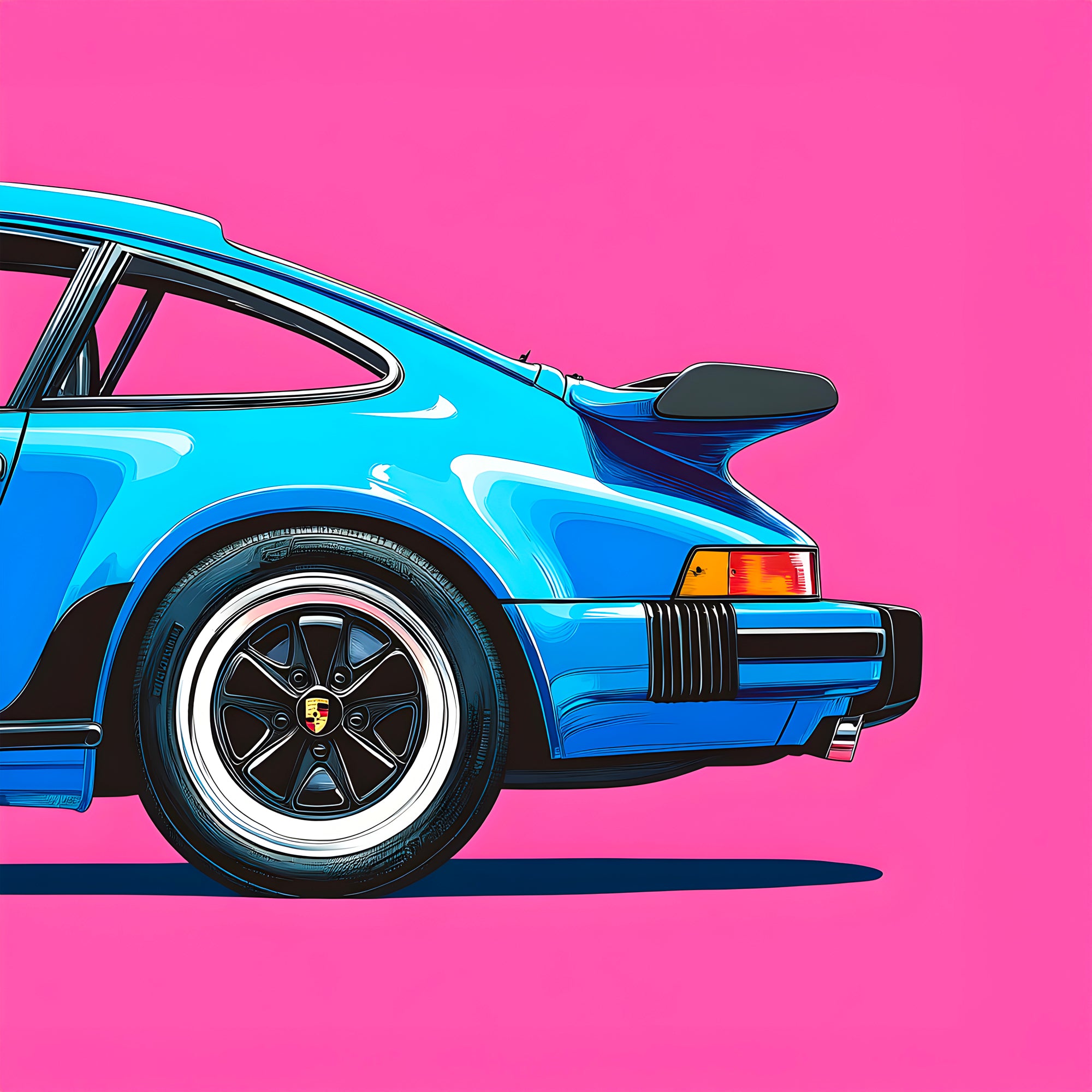 Tavolo Porsche 911 Pop Minimaliste - Déco Murale Design