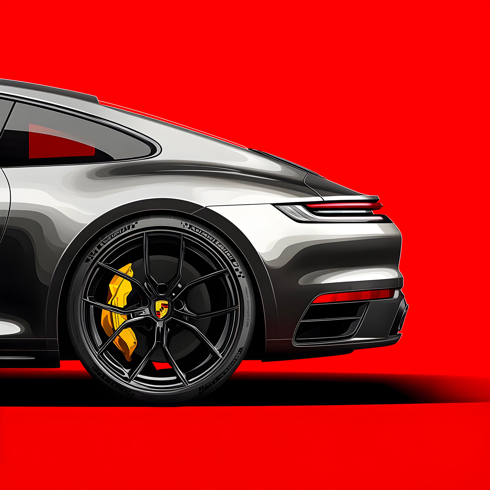 Immagine Porsche 911 Minimalista - Cornice Decorazione murale moderna