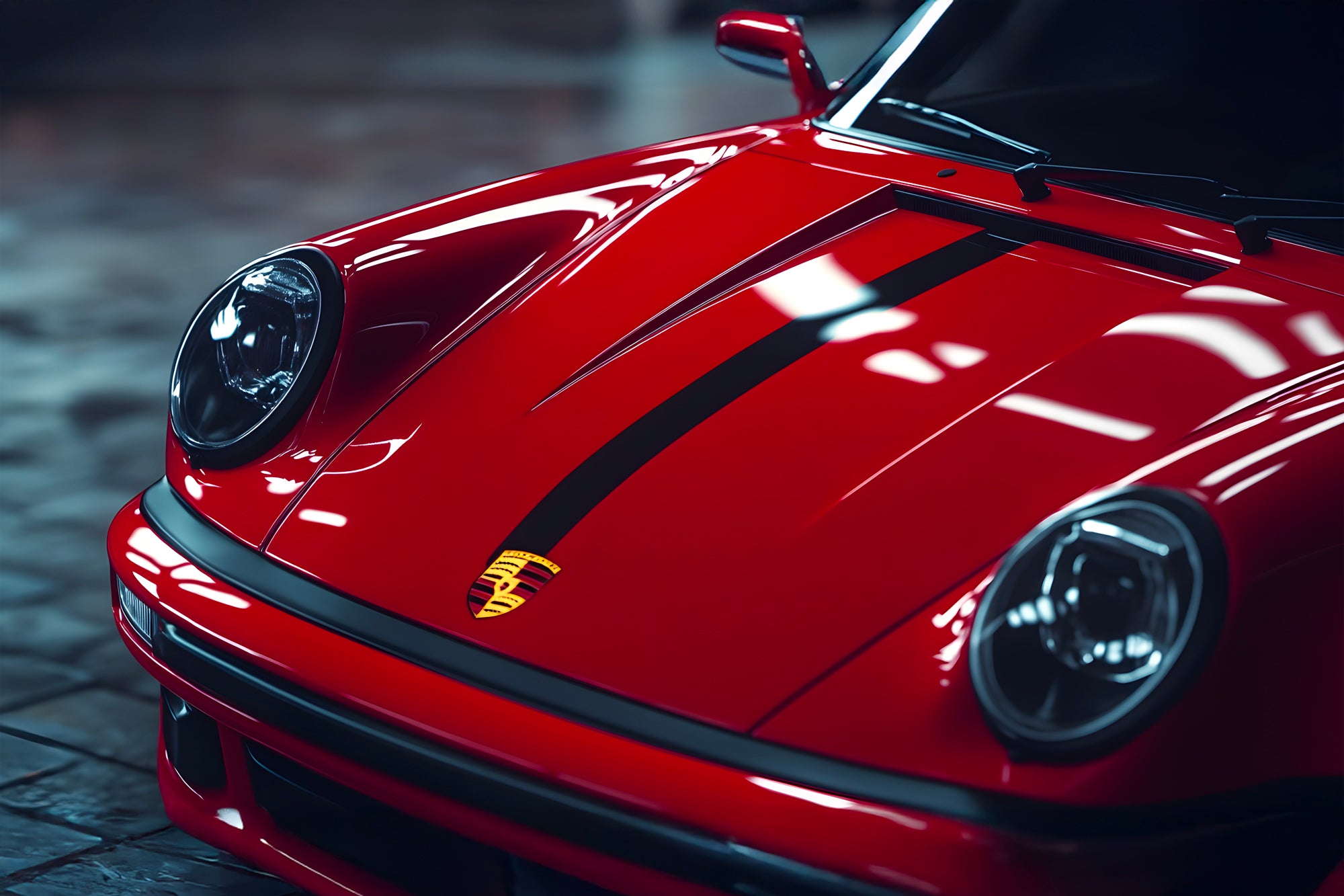Porsche 911 rossa - Decorazione murale di design