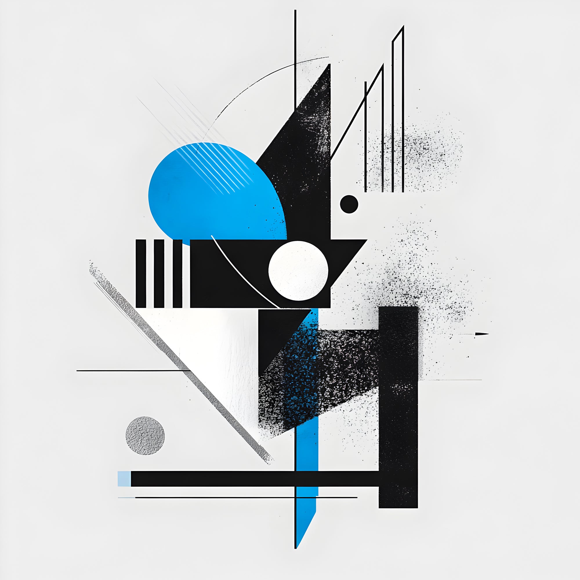 Tableau Abstrait - Intersection des Mondes