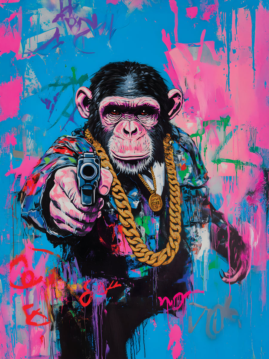 Painting Rebel monkey - Déco Murale Moderne