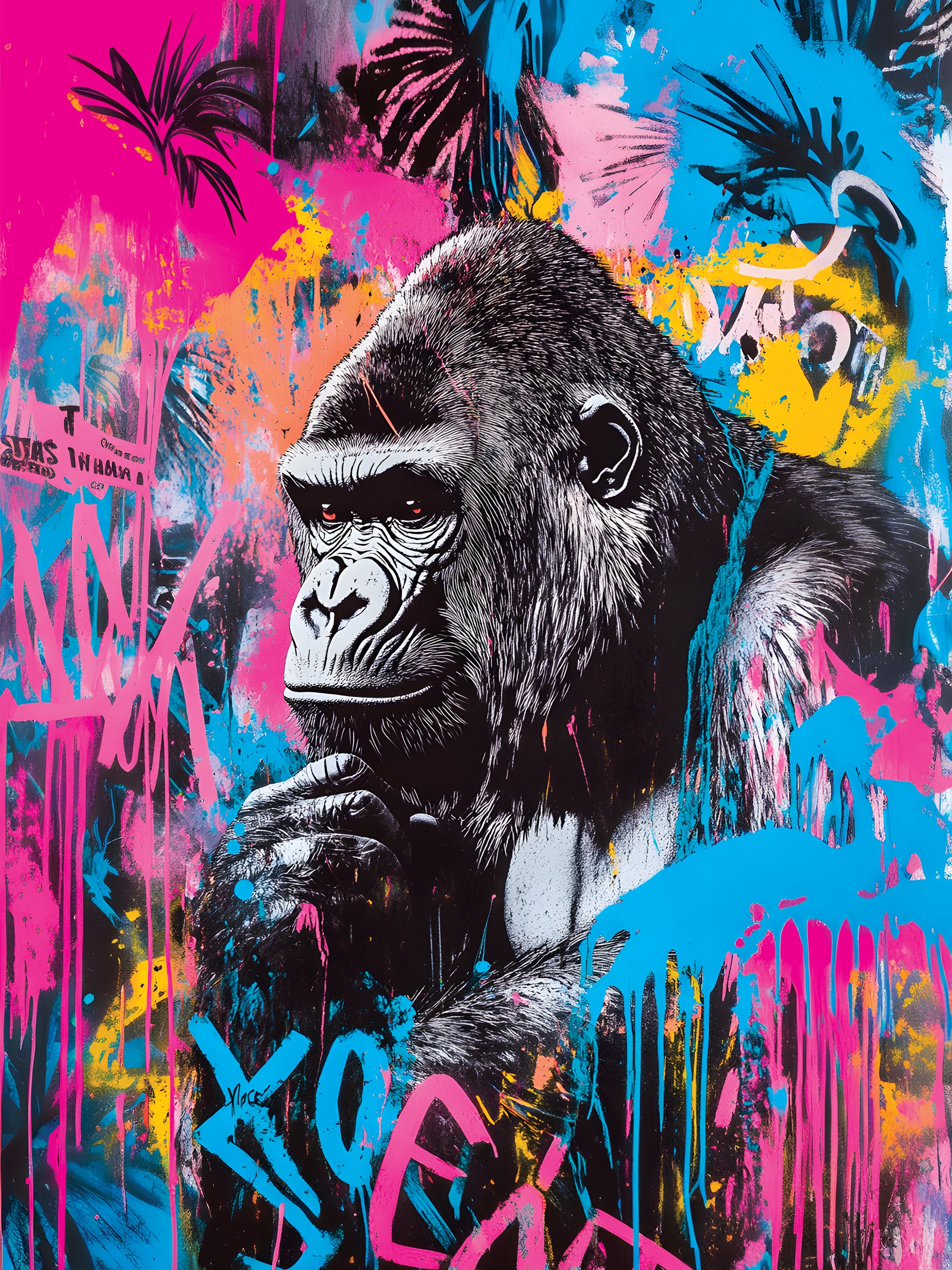 Tableau Singe Tropical - Cadre Déco Moderne