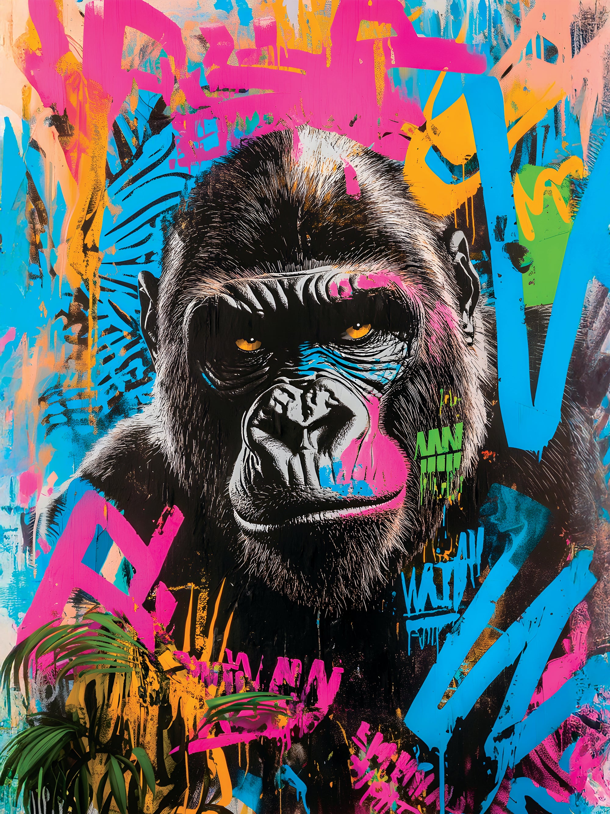 Tableau Gorille Artiste - Décoration Murale Design