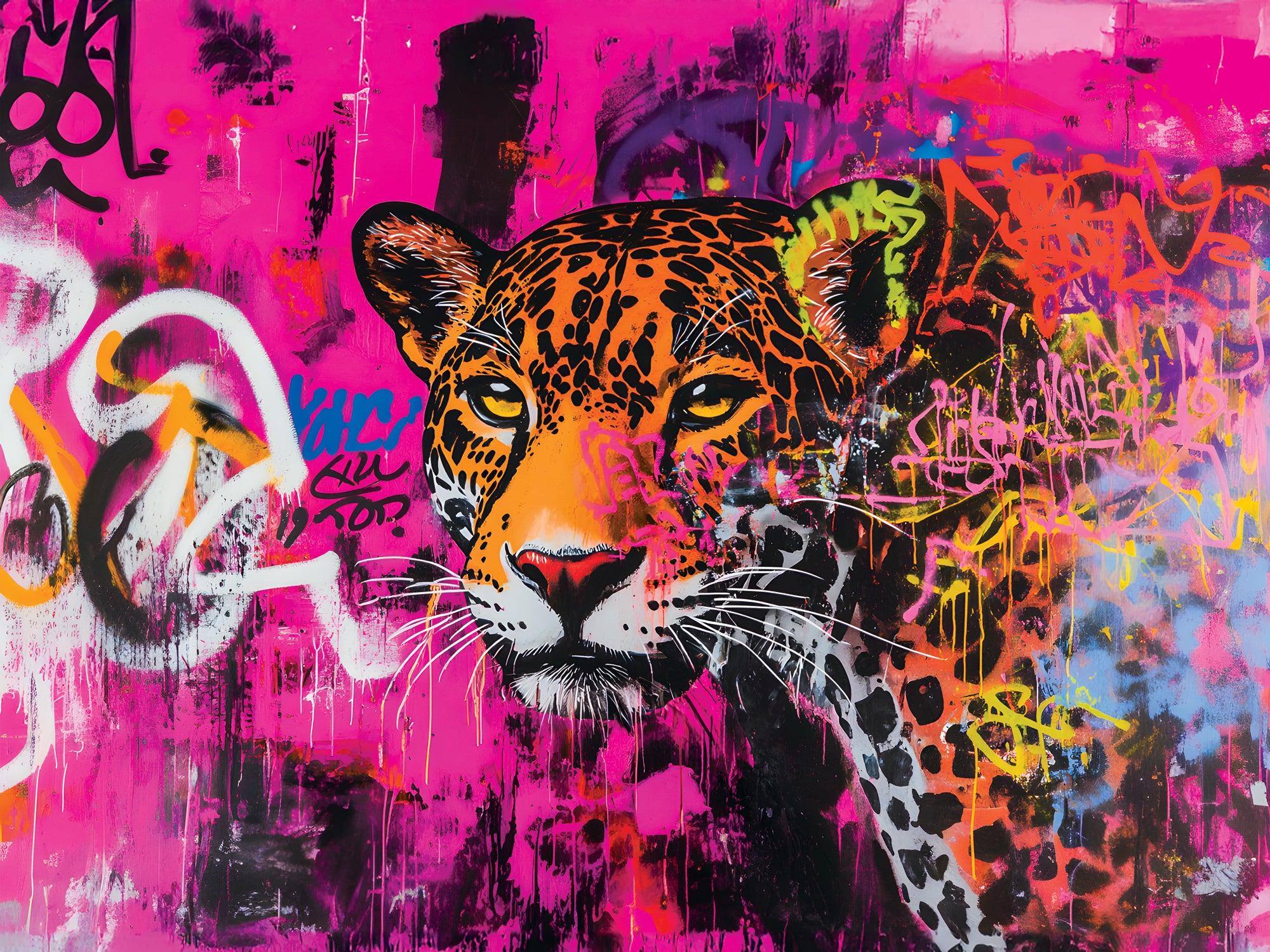 Ritratto di leopardo - Decorazione murale di design