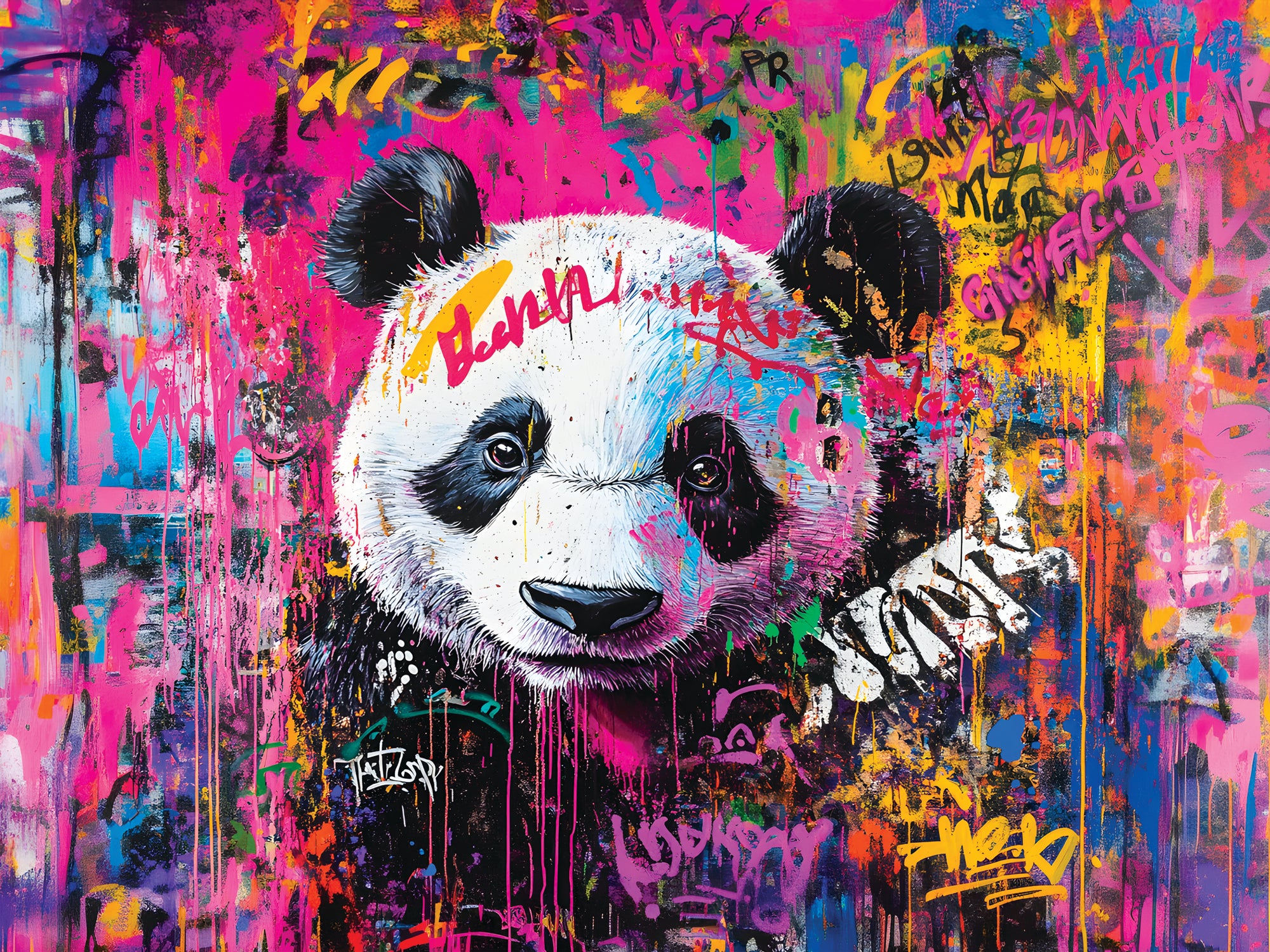 Tableau Animaux Panda Pop Art - Déco Murale Moderne