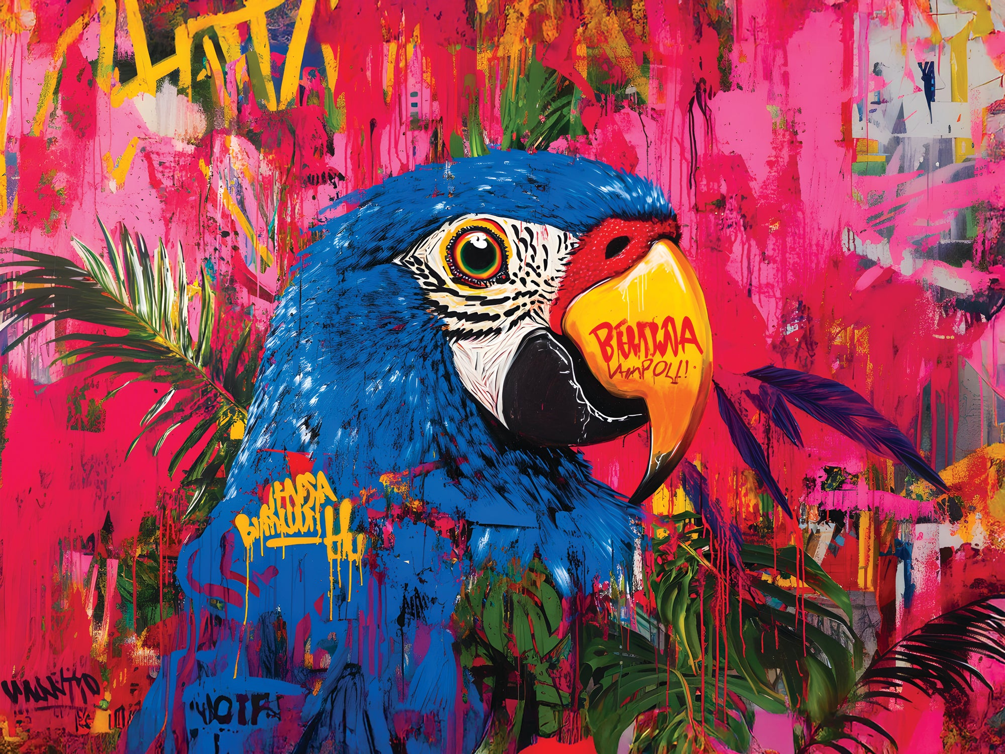 Tableau Animaux Perroquet Tropical - Déco Murale Moderne