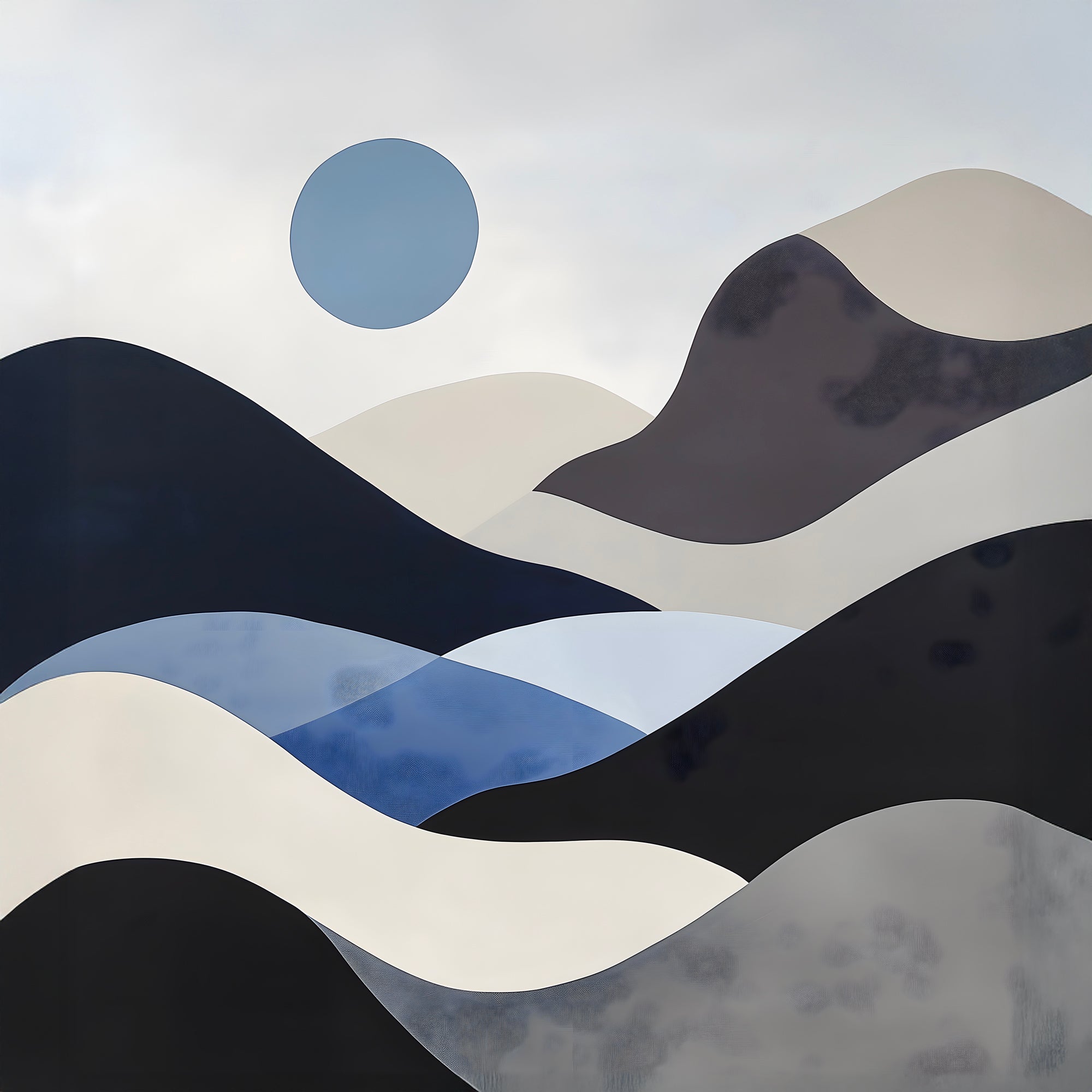 Tableau Abstrait - Harmonie des Collines