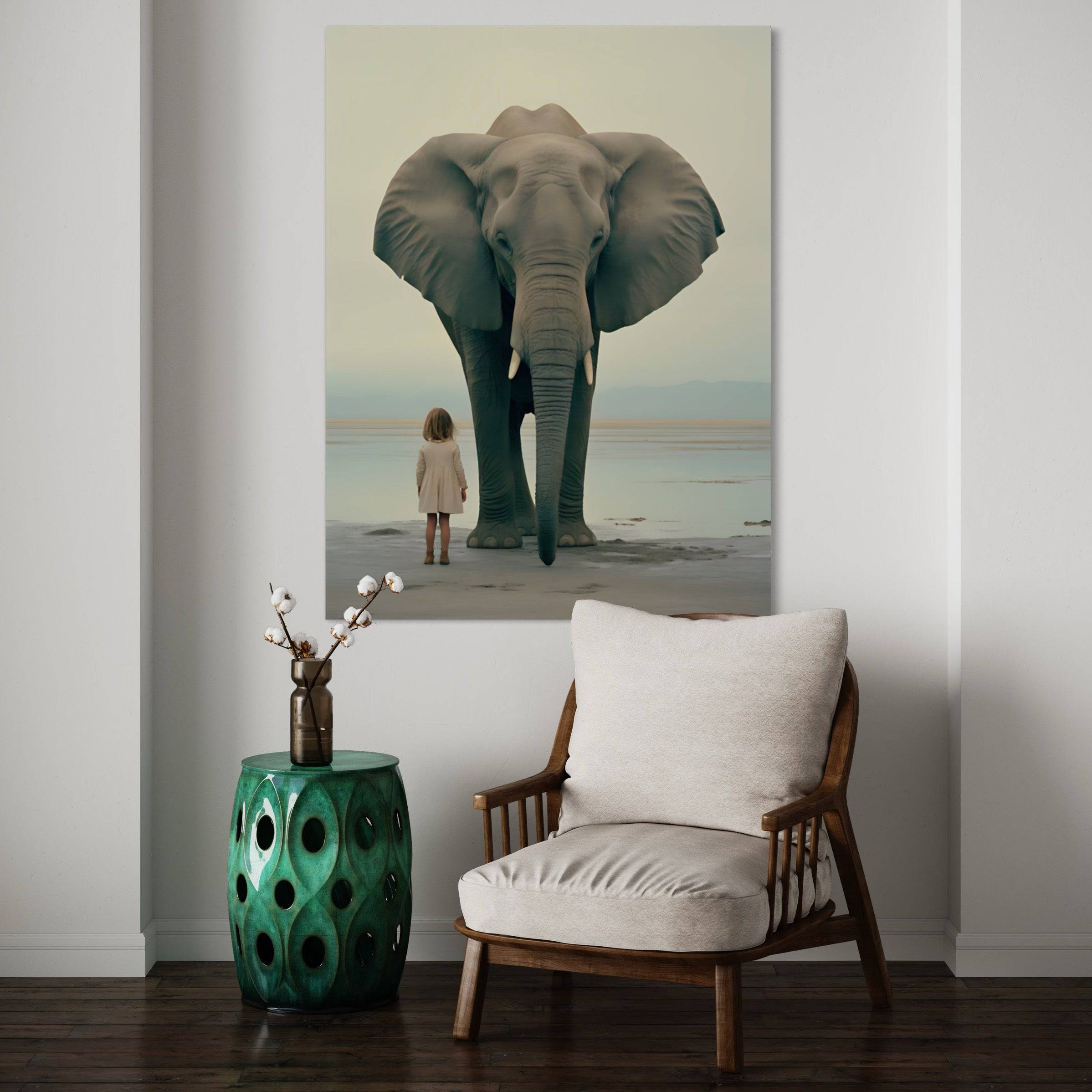 Majestic Encounter - Tableau d'un éléphant - Fabulartz.fr 