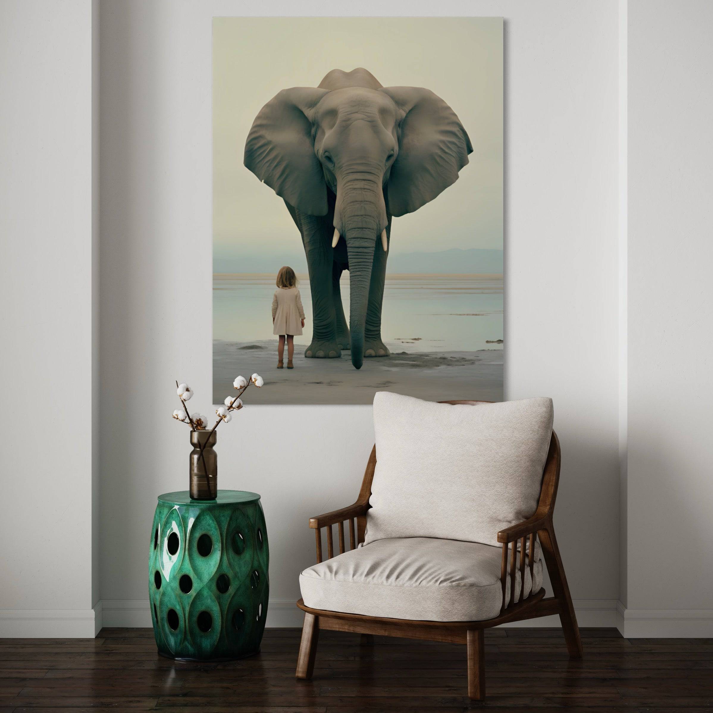 Majestic Encounter - Tableau d'un éléphant - Fabulartz.fr