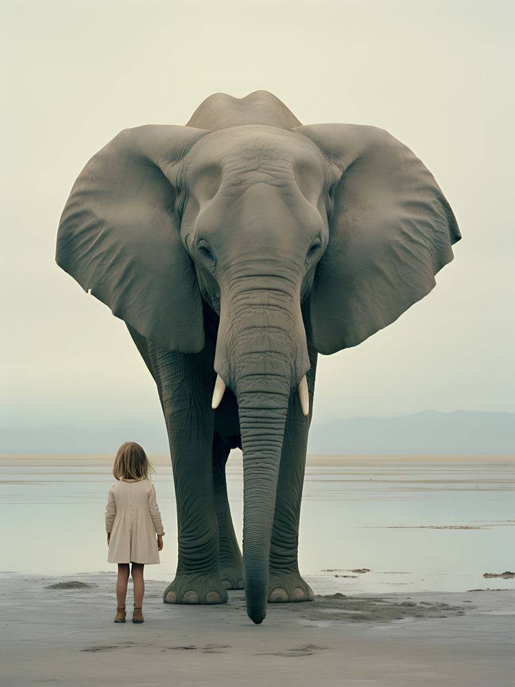 Majestic Encounter - Tableau d'un éléphant - Fabulartz.fr