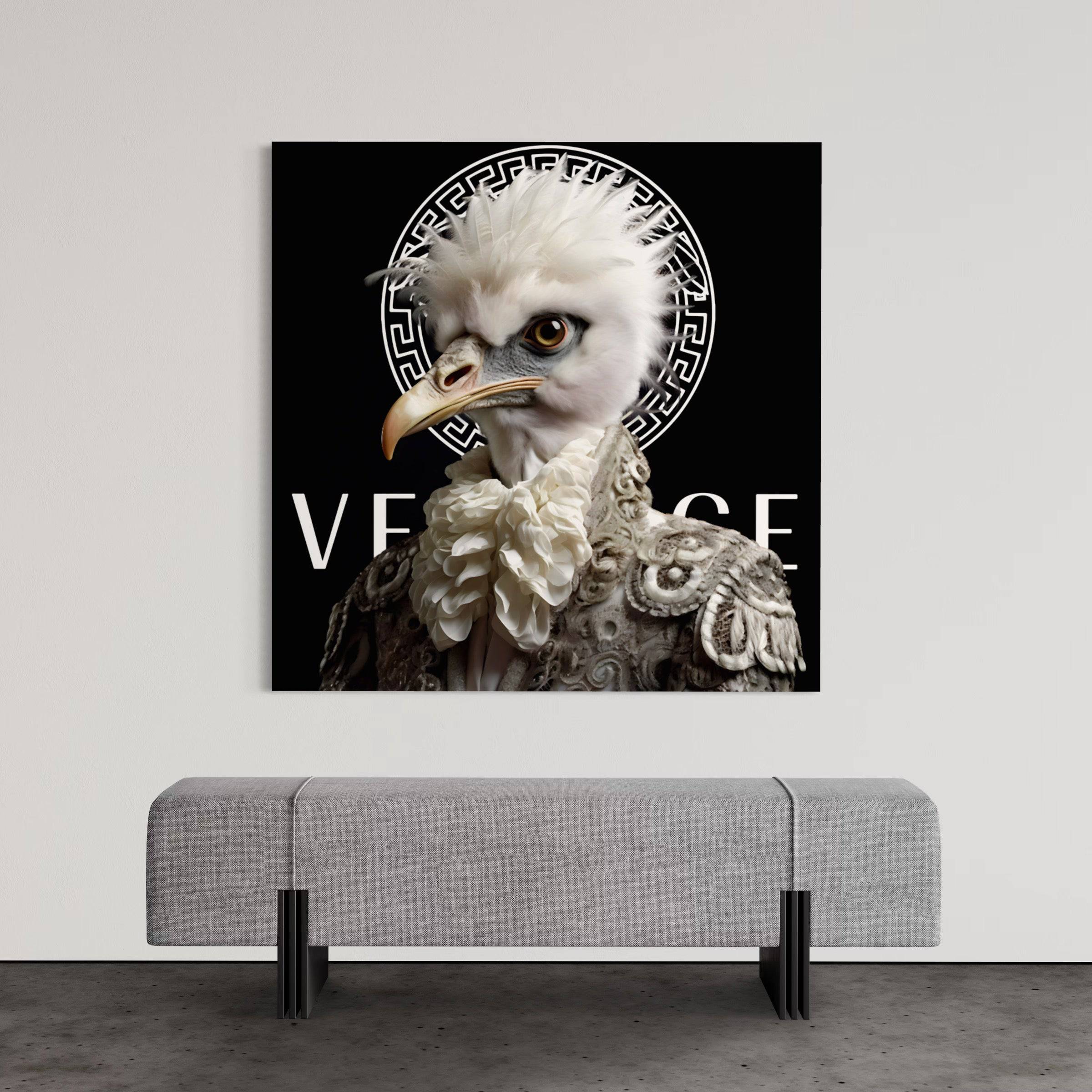 Majesty of 'Owl Perch - Tableau Luxe Versace - Fabulartz.fr 