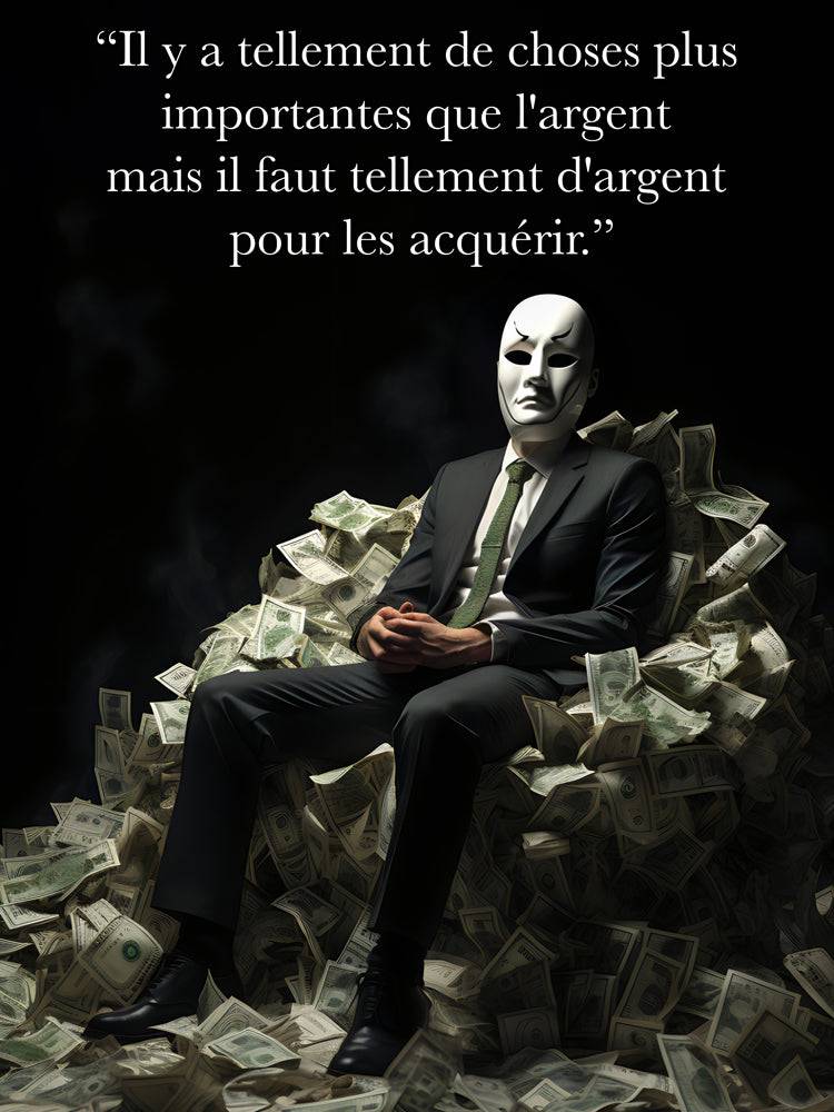 Masked Money Serenity | Tableau Motivation Billets - Fabulartz.fr 