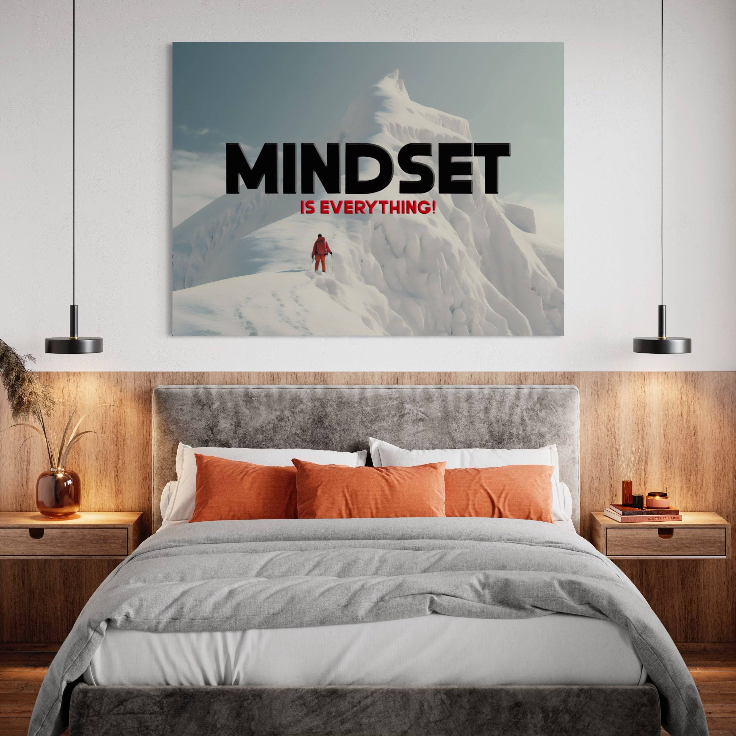 Mindset Is Everything | Tableau Ascension Montagne Motivation - Fabulartz.fr